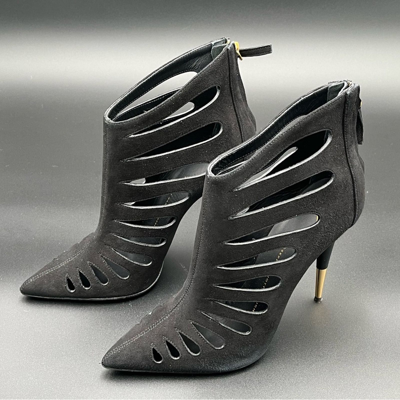 Giuseppe Zanotti Giuseppe Zanotti Black Ester Camoscio 110 Nero Pumps Heels Size US 9.5 / IT 39.5 - 1 Thumbnail