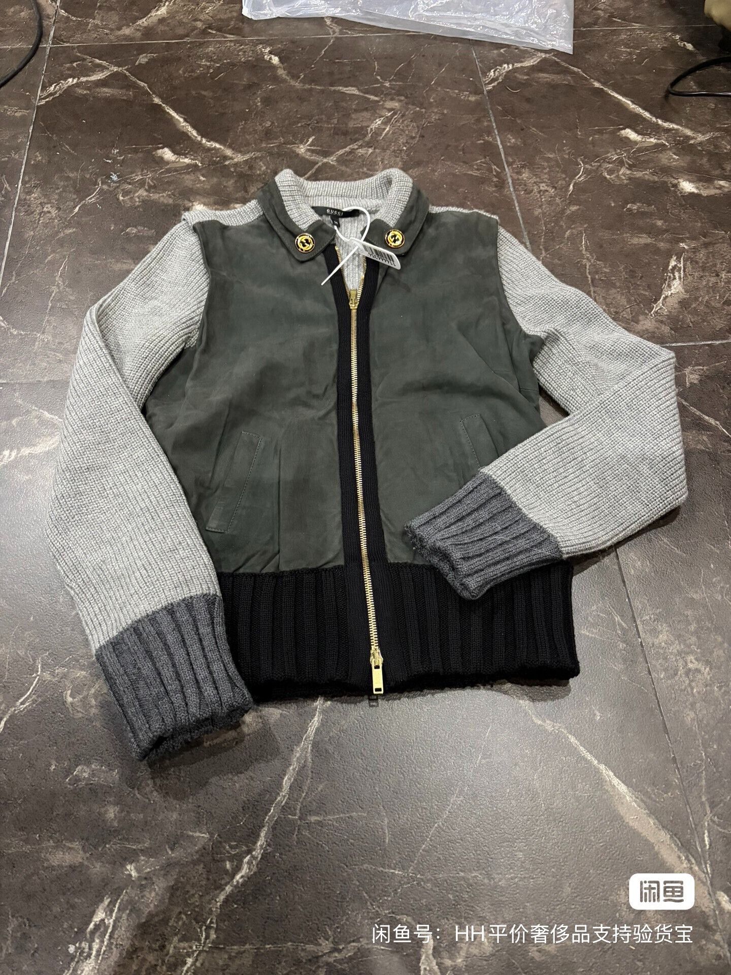 Gucci Gucci Women's Leather Wool Jacket Size M / US 6-8 / IT 42-44 - 1 Thumbnail