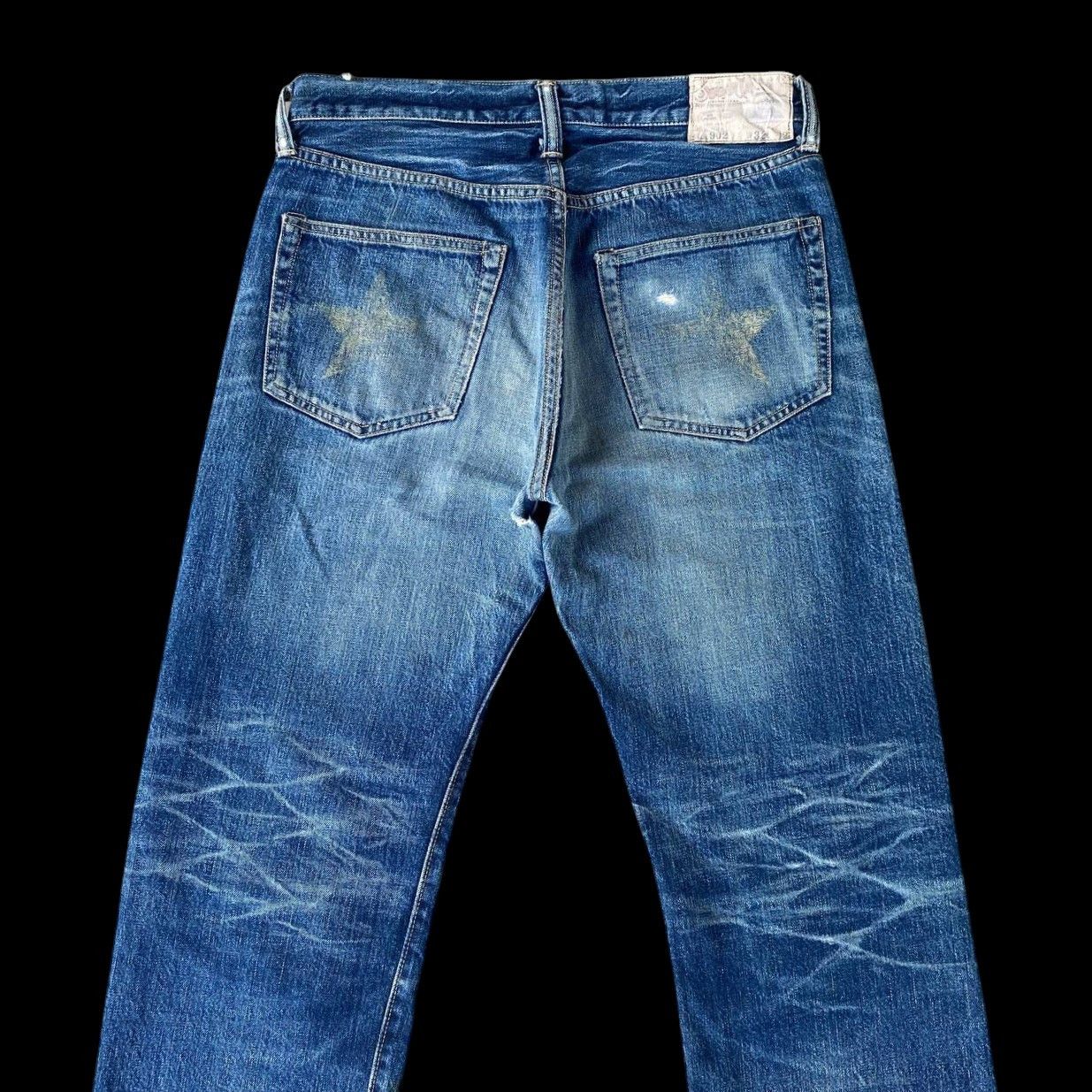 Sugar Cane Vintage Sugar Cane Lot 902 Selvedge Grunge Frayed StarPrint Size US 31 - 16 Thumbnail