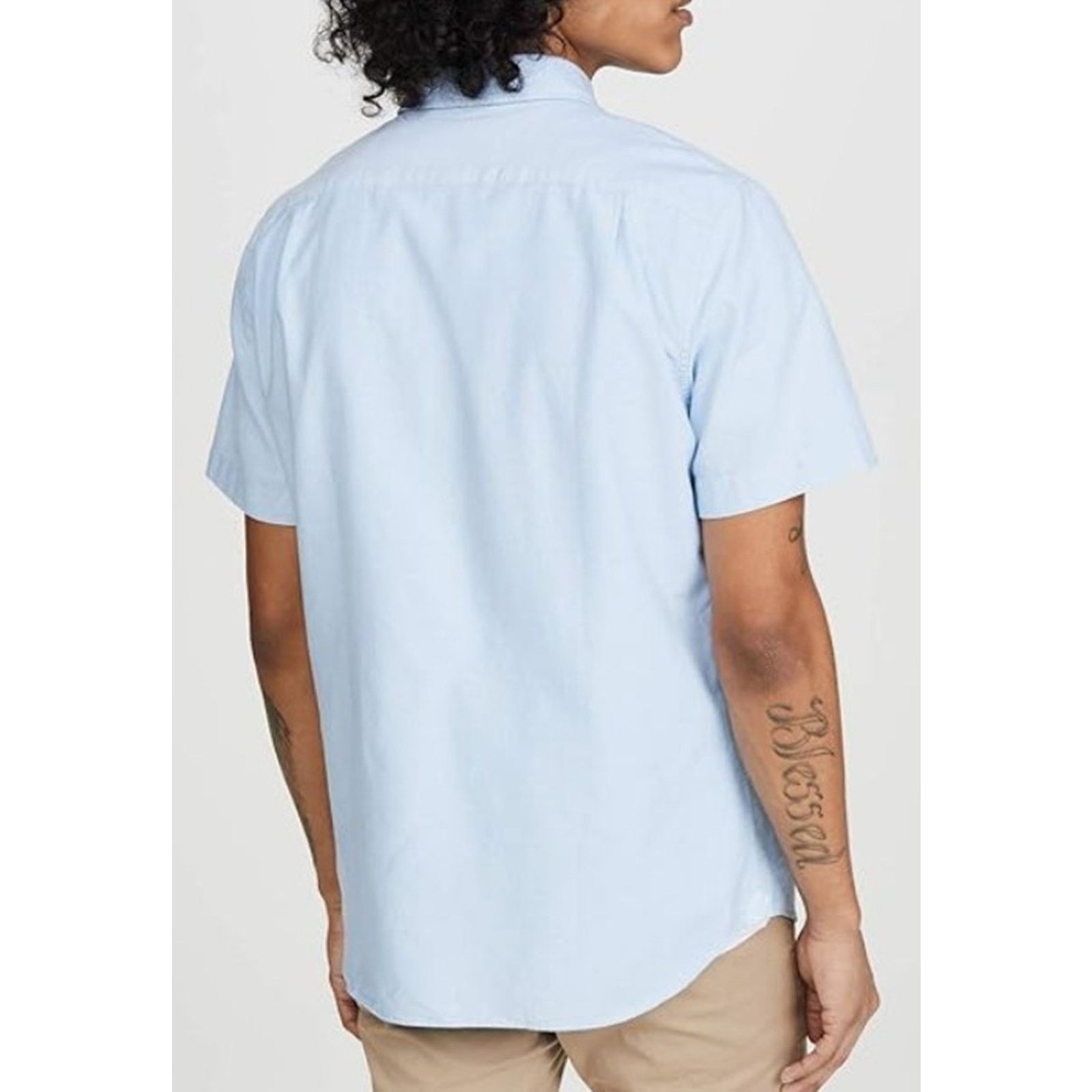 Lacoste Lacoste Men's Oxford Regular Fit Woven Button Shirt Blue XL Size US XL / EU 56 / 4 - 2 Thumbnail