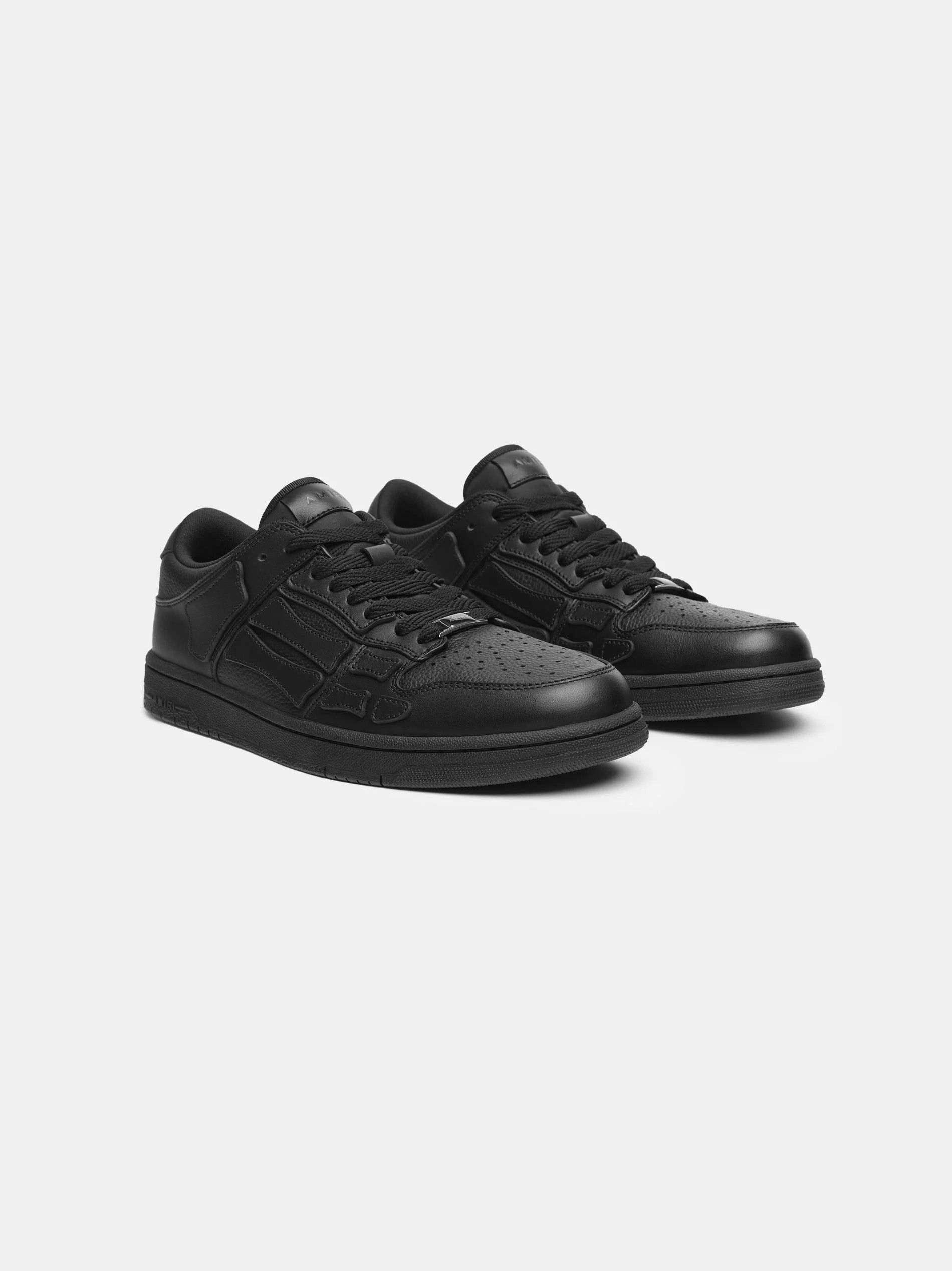 Amiri os11x0326 Skelton Low-Top Sneakers in Black Size US 12 / EU 45 - 2 Thumbnail