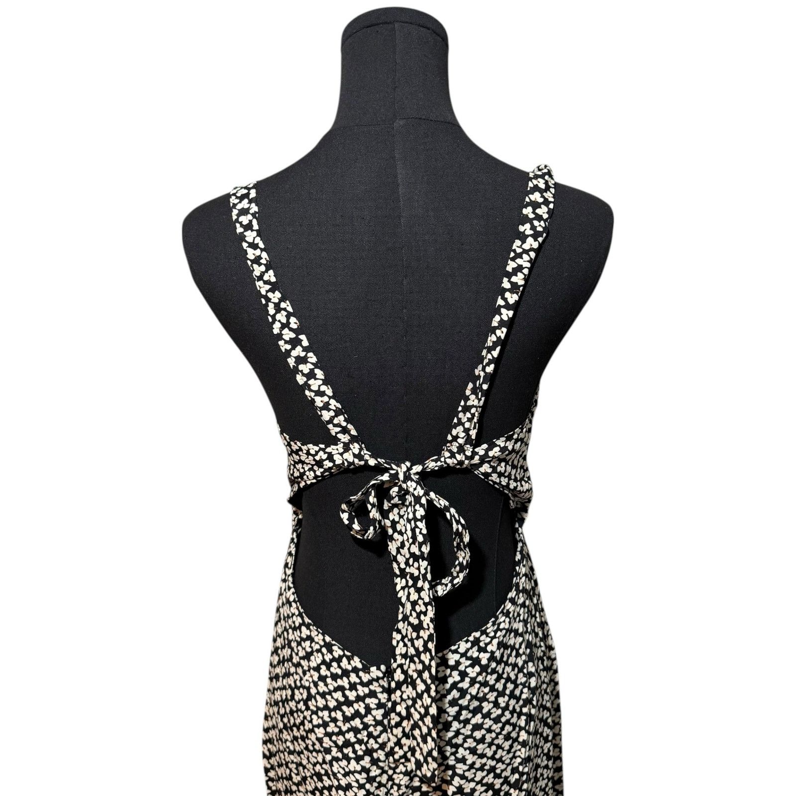 REVOLVE LPA Square Neck Midi Dress Tie Closure Open Back Size Medium Size M / US 6-8 / IT 42-44 - 5 Thumbnail