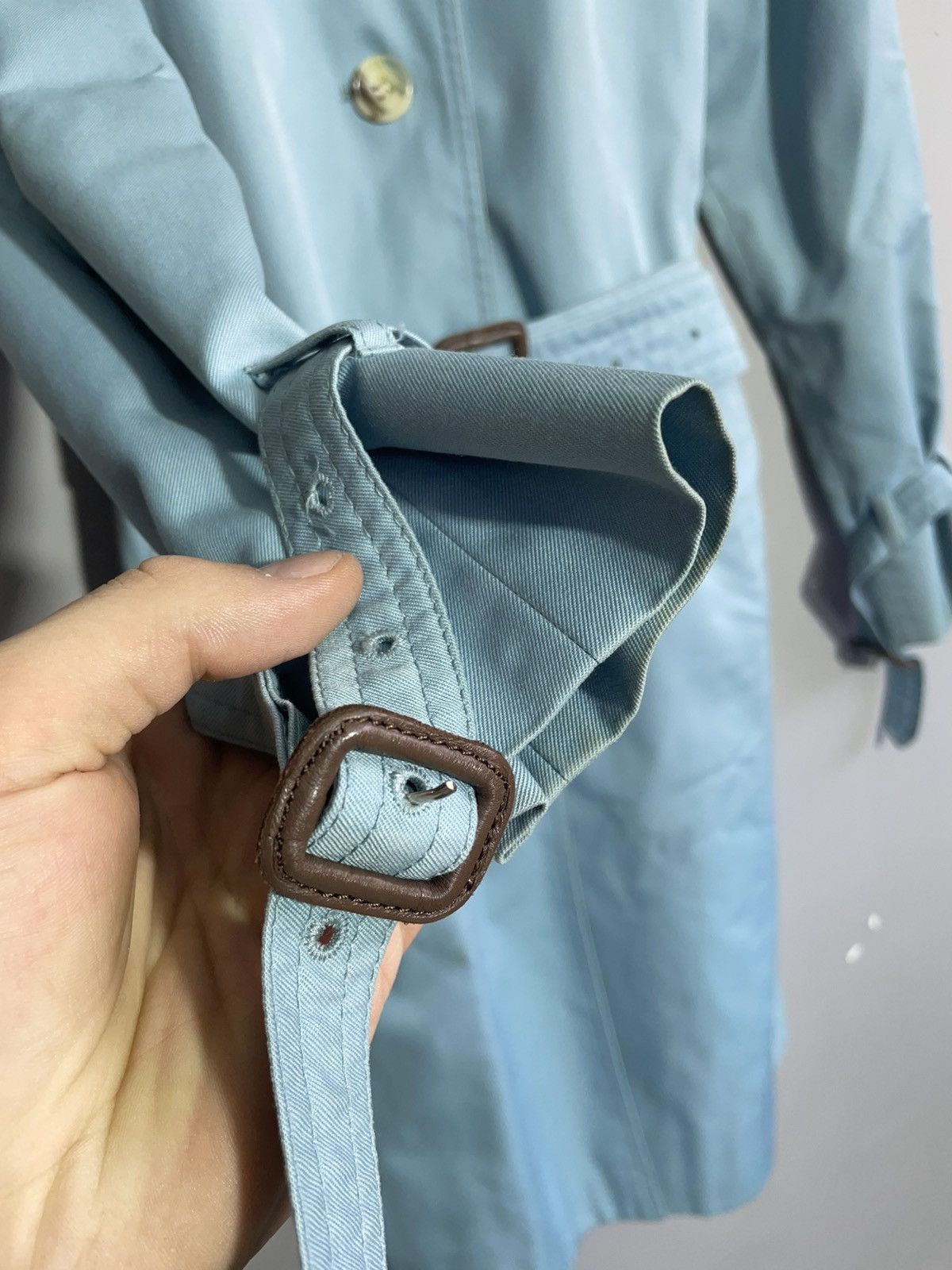 Aquascutum × Vintage Luxury Aquascutum Blue Trench Coat size 8R Size S / US 4 / IT 40 - 6 Thumbnail