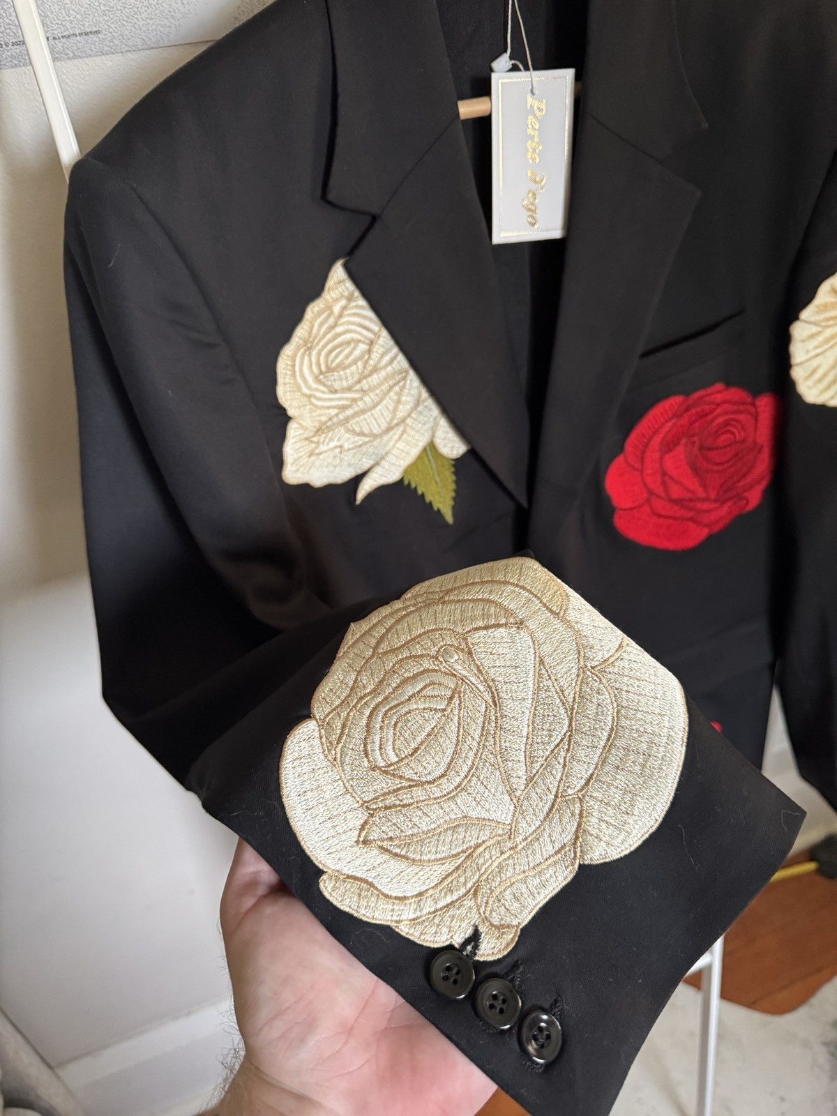 Bode Perte D'ego Hand Embroidered Floral Blazer Size 44R - 4 Thumbnail