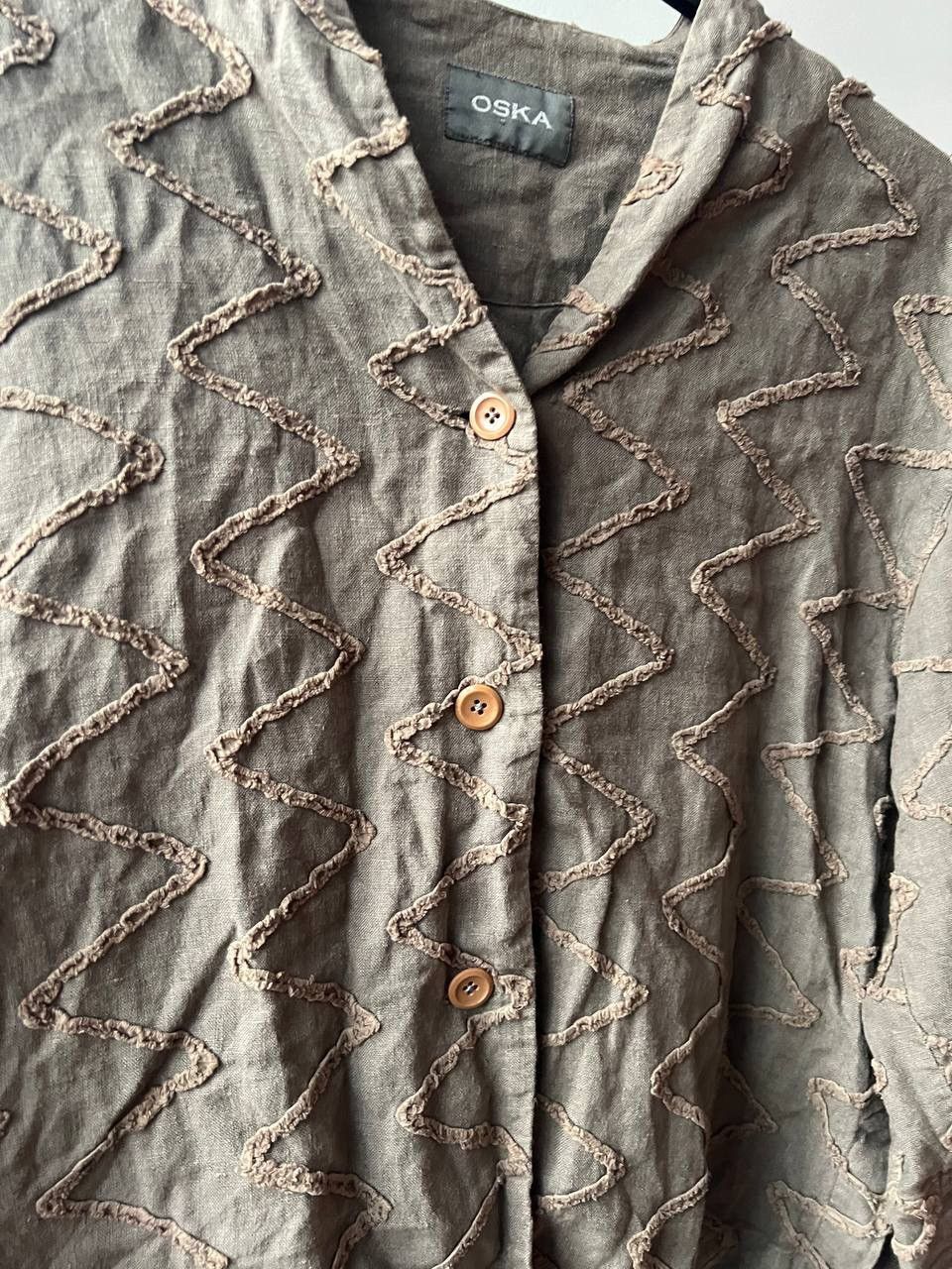 OSKA OSKA DESIGN LINEN JAPANESE BUTTON BLAZER JACKET RELAXED FIT Size XS / US 0-2 / IT 36-38 - 4 Thumbnail