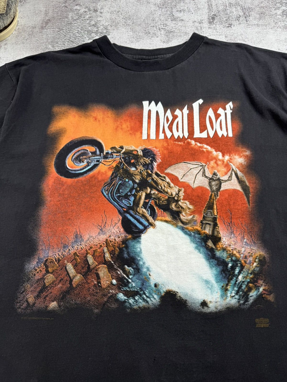 Band Tees Vintage MeatLoaf 1994 Black Rock Tour Faded Merch Devil Band Jersey T Shirt Tee Size US XL / EU 56 / 4 - 7 Thumbnail