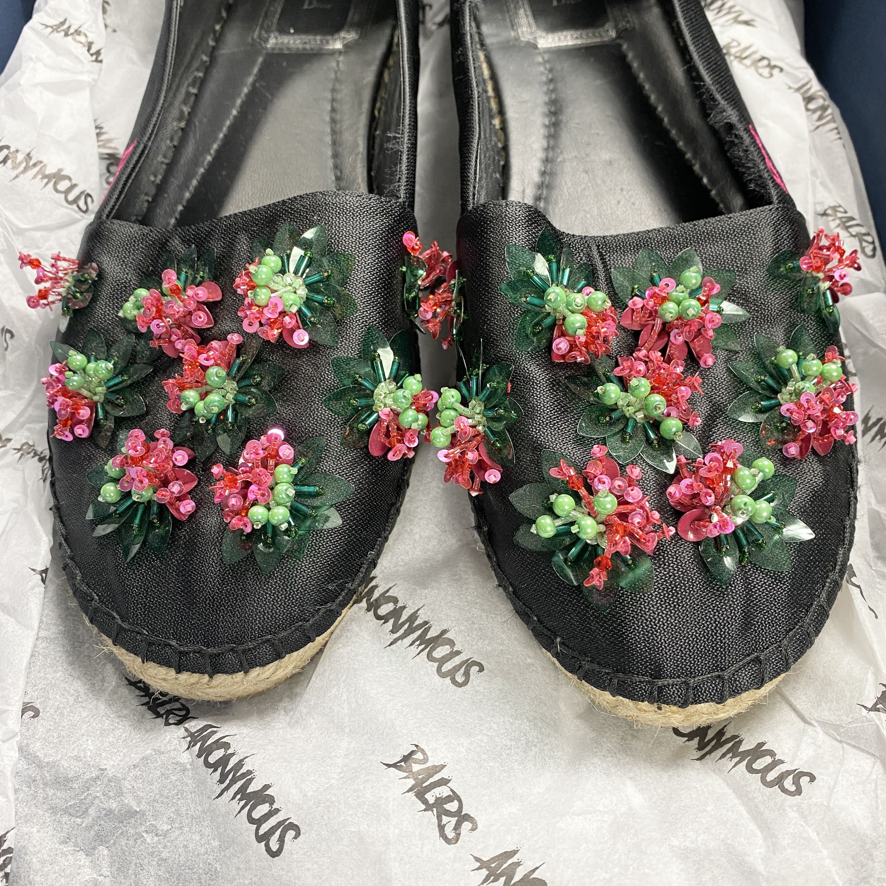 Dior Dior Embellished Espadrille Flats In Black RRP £580 Size US 7.5 / IT 37.5 - 3 Thumbnail