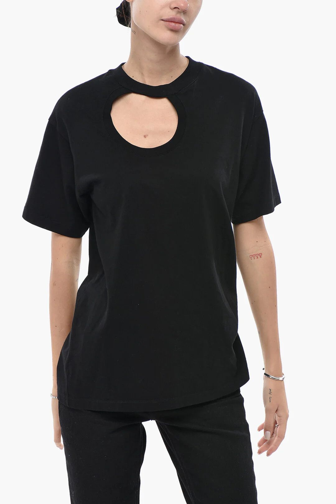 Off-White og1mm0426 Cotton T-Shirt in Black Size XXS / US 00 / IT 34 - 1 Thumbnail