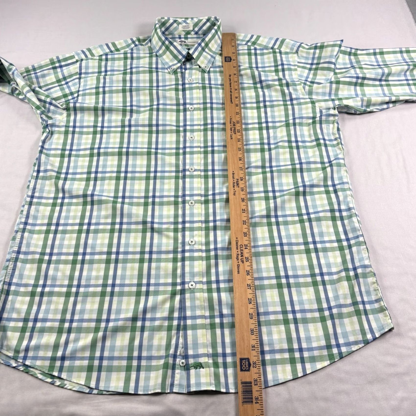 Vintage Onward Reserve Shirt Mens XL Plaid Button Up Stretch Nylon Casual Size US XL / EU 56 / 4 - 5 Thumbnail