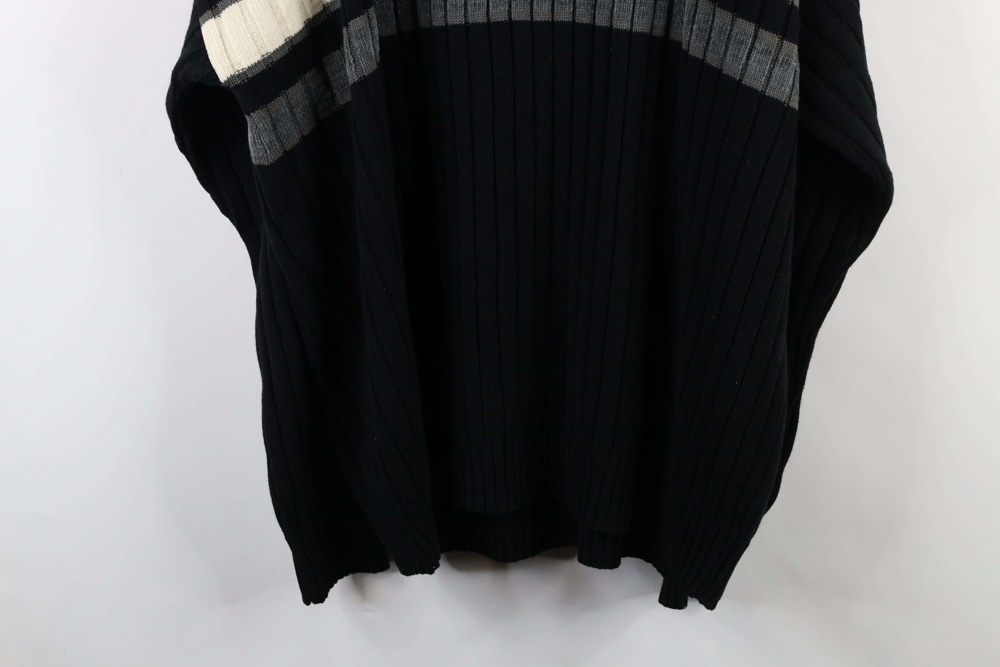 Vintage Vintage 90s Streetwear Block Ribbed Knit Crewneck Sweater Size US XXL / EU 58 / 5 - 9 Thumbnail