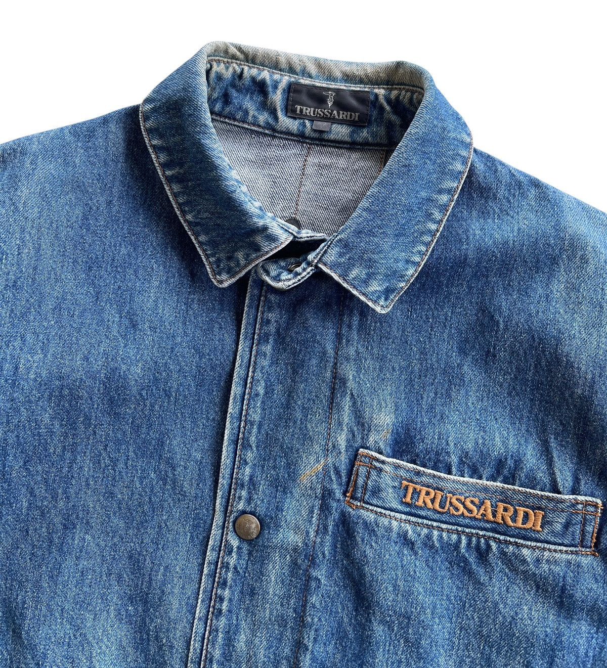 Trussardi Trussardi Denim Bomber Jacket Size US L / EU 52-54 / 3 - 7 Thumbnail