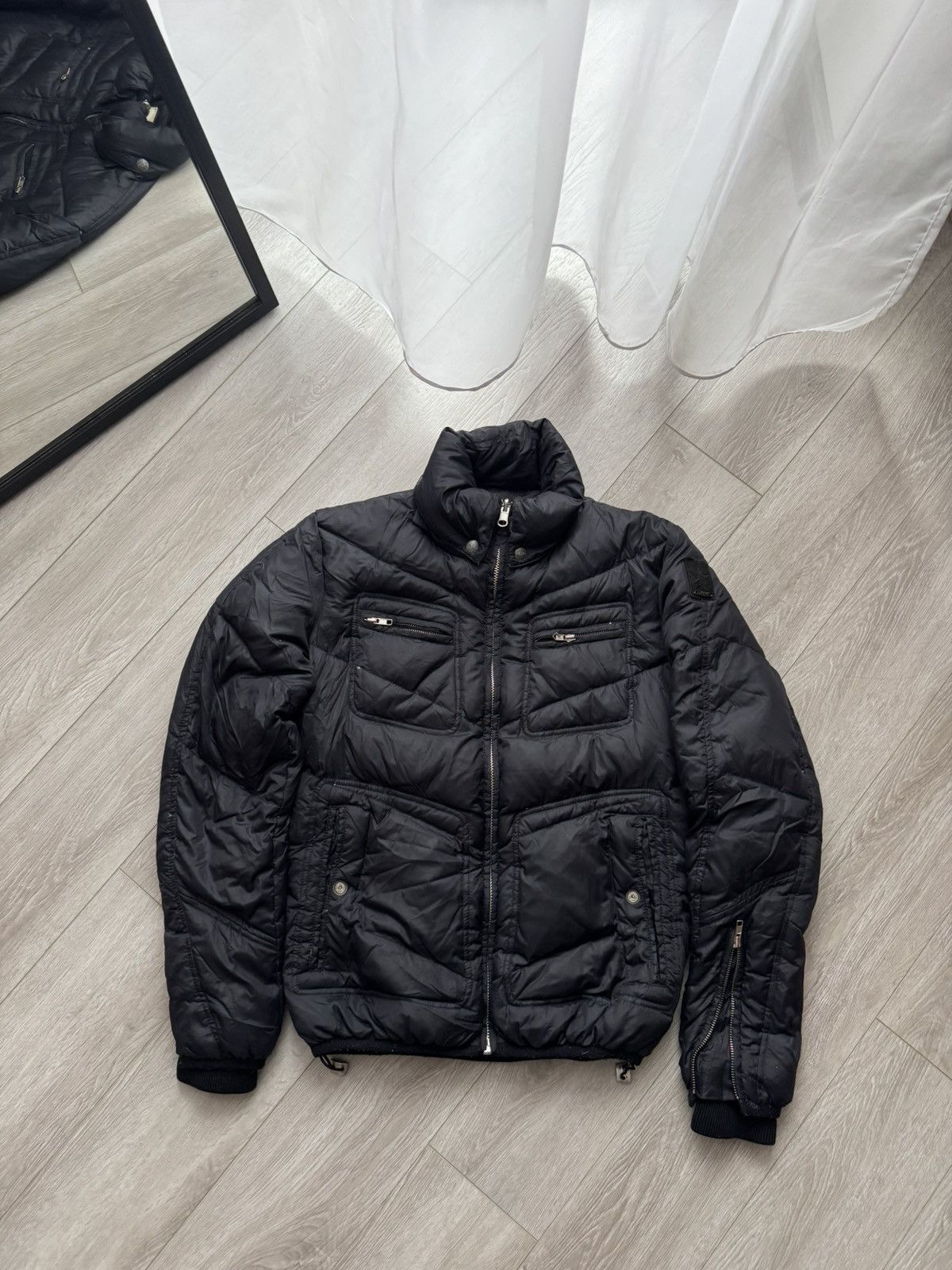 Diesel Diesel Padded Biker Bomber Zip Jacket Size US S / EU 44-46 / 1 - 1 Thumbnail