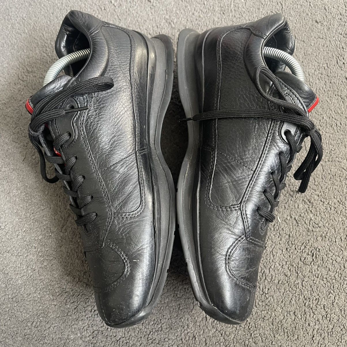Prada Vintage 00s Prada Black Leather Trainers Shoes Americas Cup Size US 9 / EU 42 - 6 Thumbnail