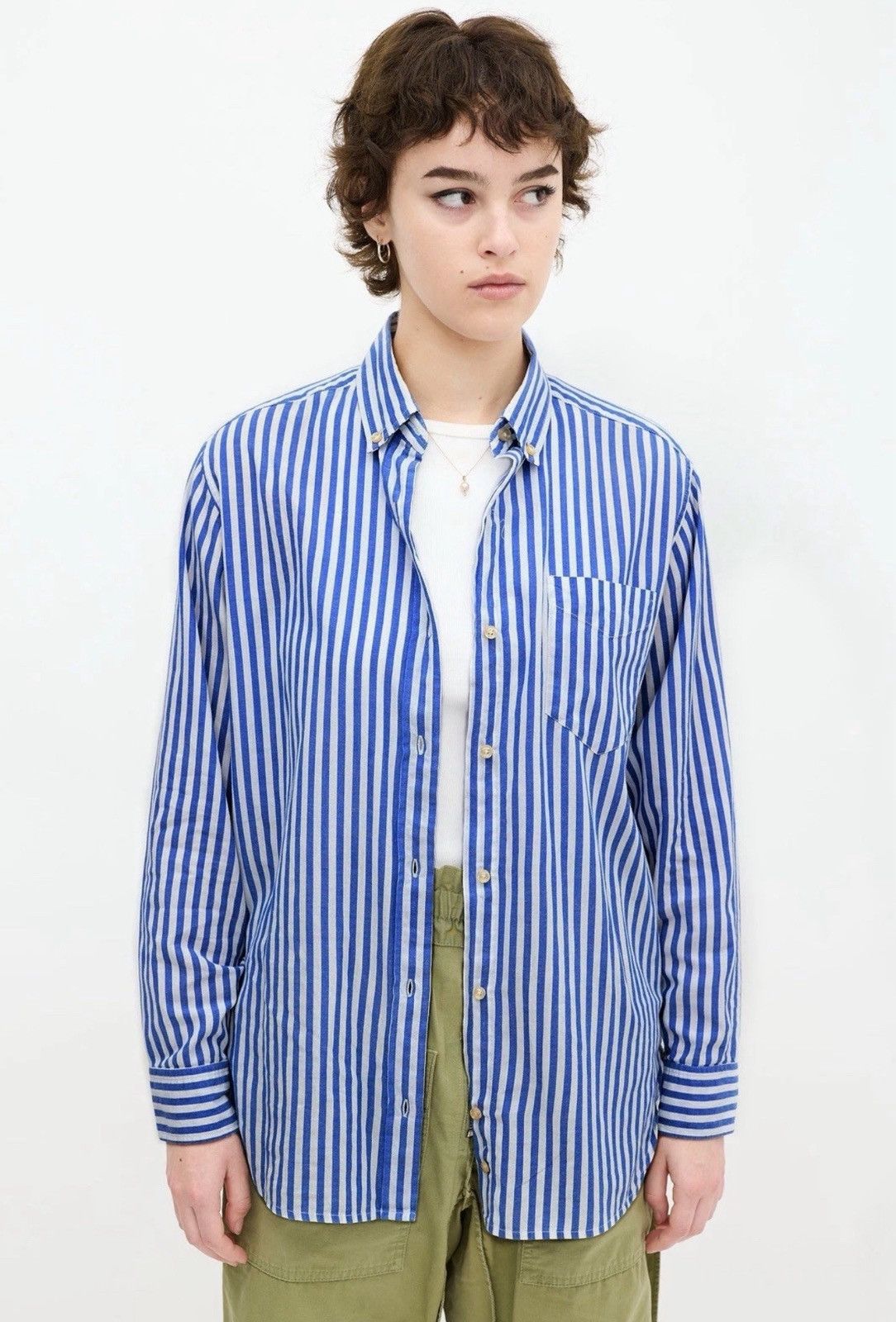 Isabel Marant Isabel Marant Long Sleeve Buttons Shirt Blue & White Striped Size XS / US 0-2 / IT 36-38 - 3 Thumbnail