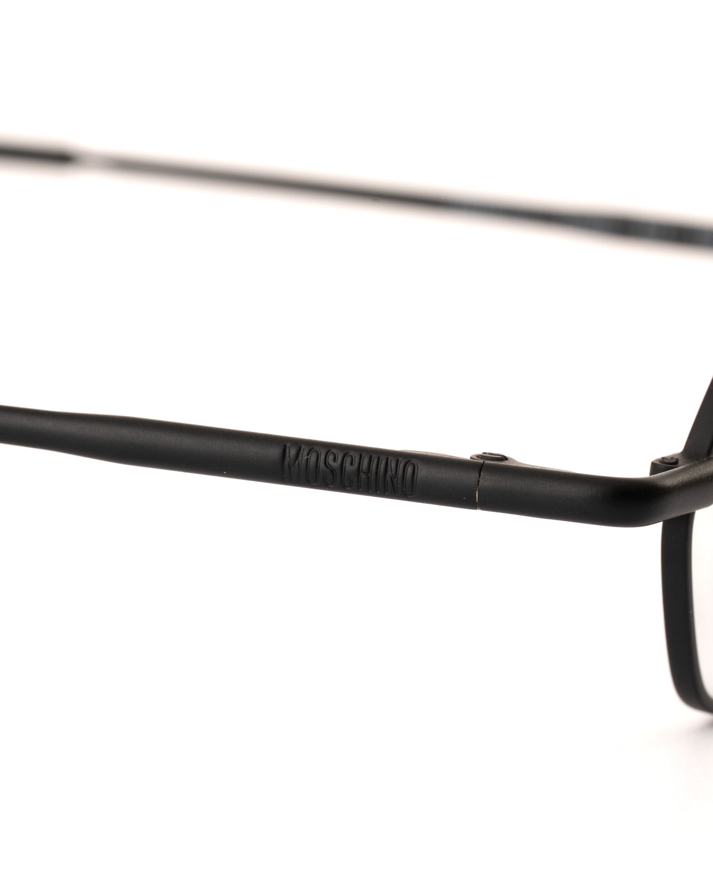 Moschino Moschino '90s Hexagon Small Black Scientist Antique Glasses Size ONE SIZE - 3 Thumbnail