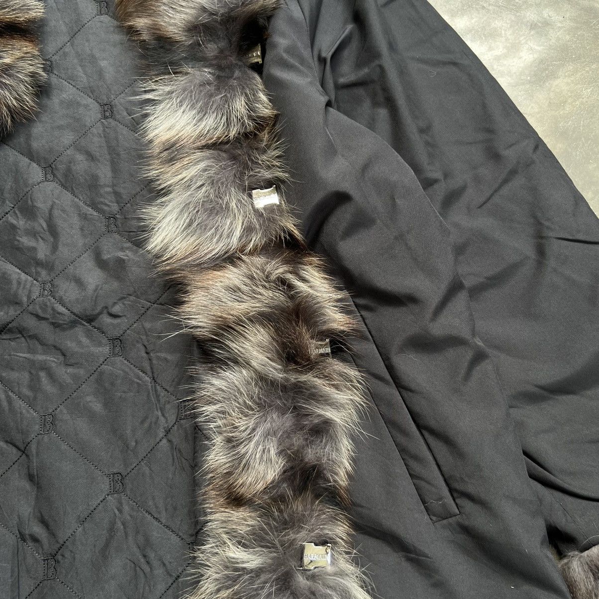 Balmain Vintage Balmain Reversible Monogram Fox Fur Silk Jacket Size US XL / EU 56 / 4 - 9 Thumbnail