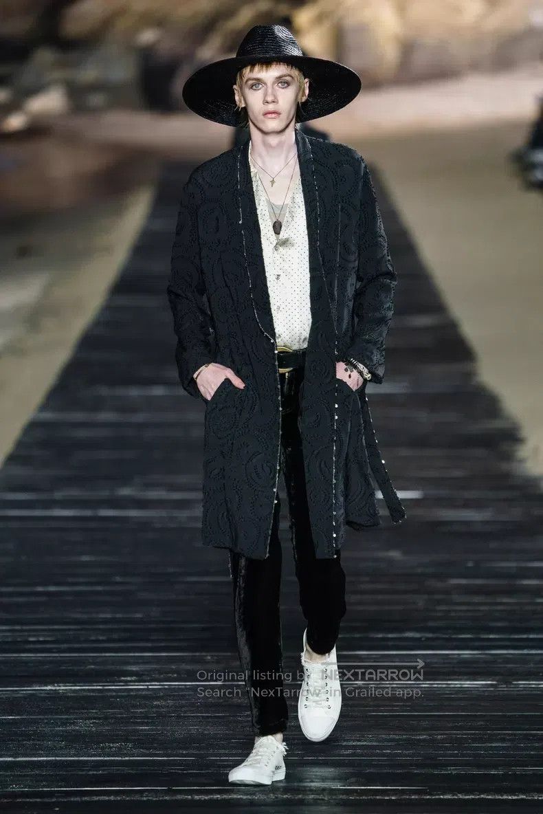 Saint Laurent Paris Saint Laurent Paris Black Velvet Straight Leg Denim Pants Size US 30 / EU 46 - 7 Thumbnail
