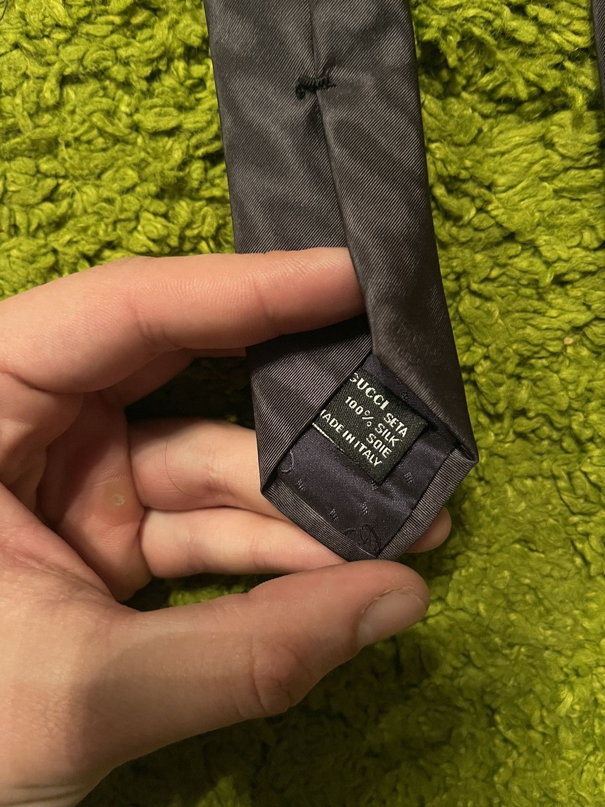 Gucci Gucci textured pattern luxury silk tie Size ONE SIZE - 5 Thumbnail