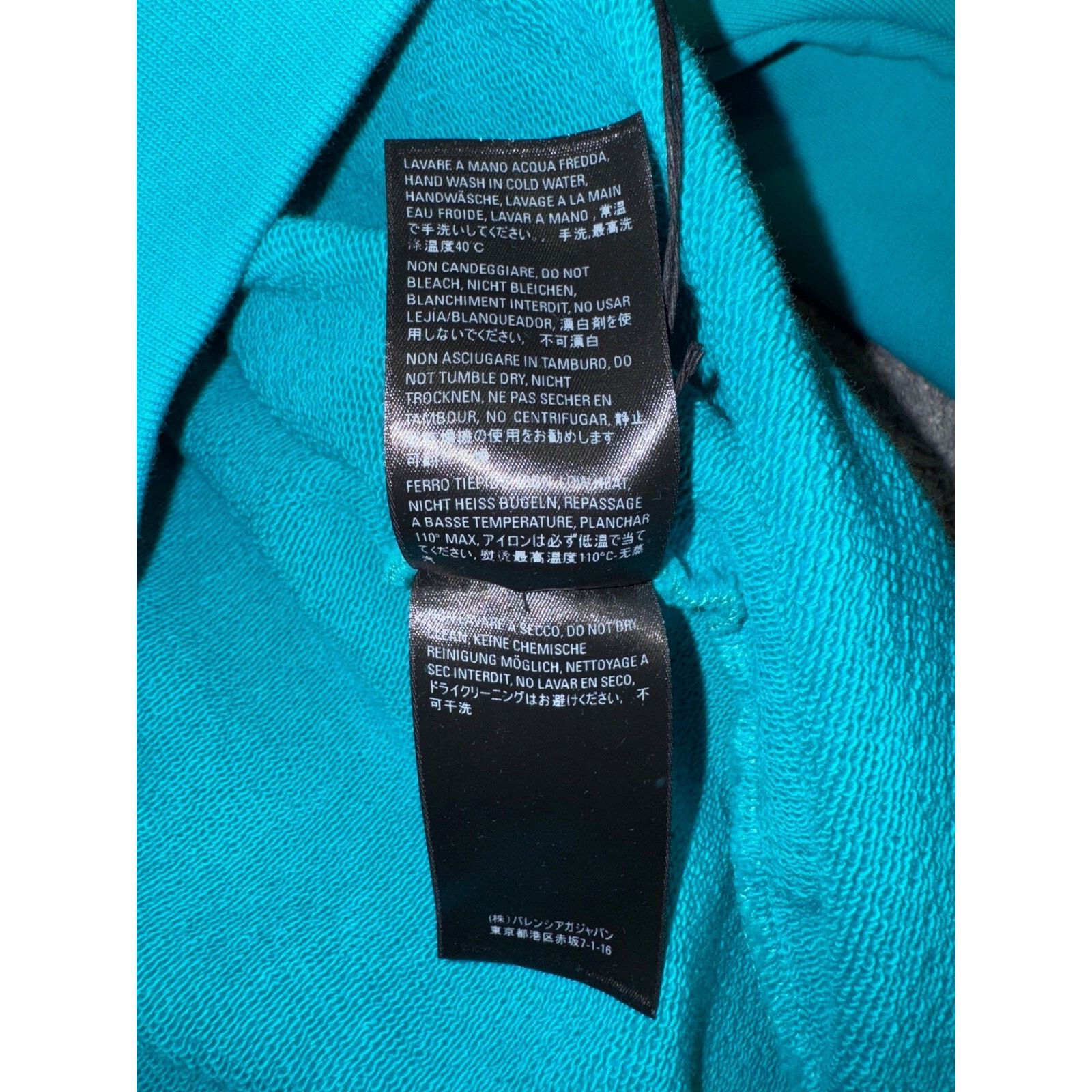 Balenciaga Balenciaga Logo Oversized Turquoise Blue Hoodie Cotton Large Size US L / EU 52-54 / 3 - 11 Thumbnail