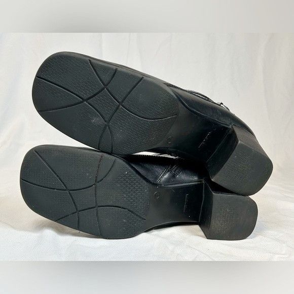 Covington Vintage 90s Covington Black Leather Square Toe Ankle Boots Size US 7 / IT 37 - 6 Thumbnail