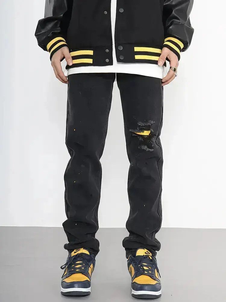 Japanese Brand Straight leg distressed jeans Size US 32 / EU 48 - 6 Thumbnail