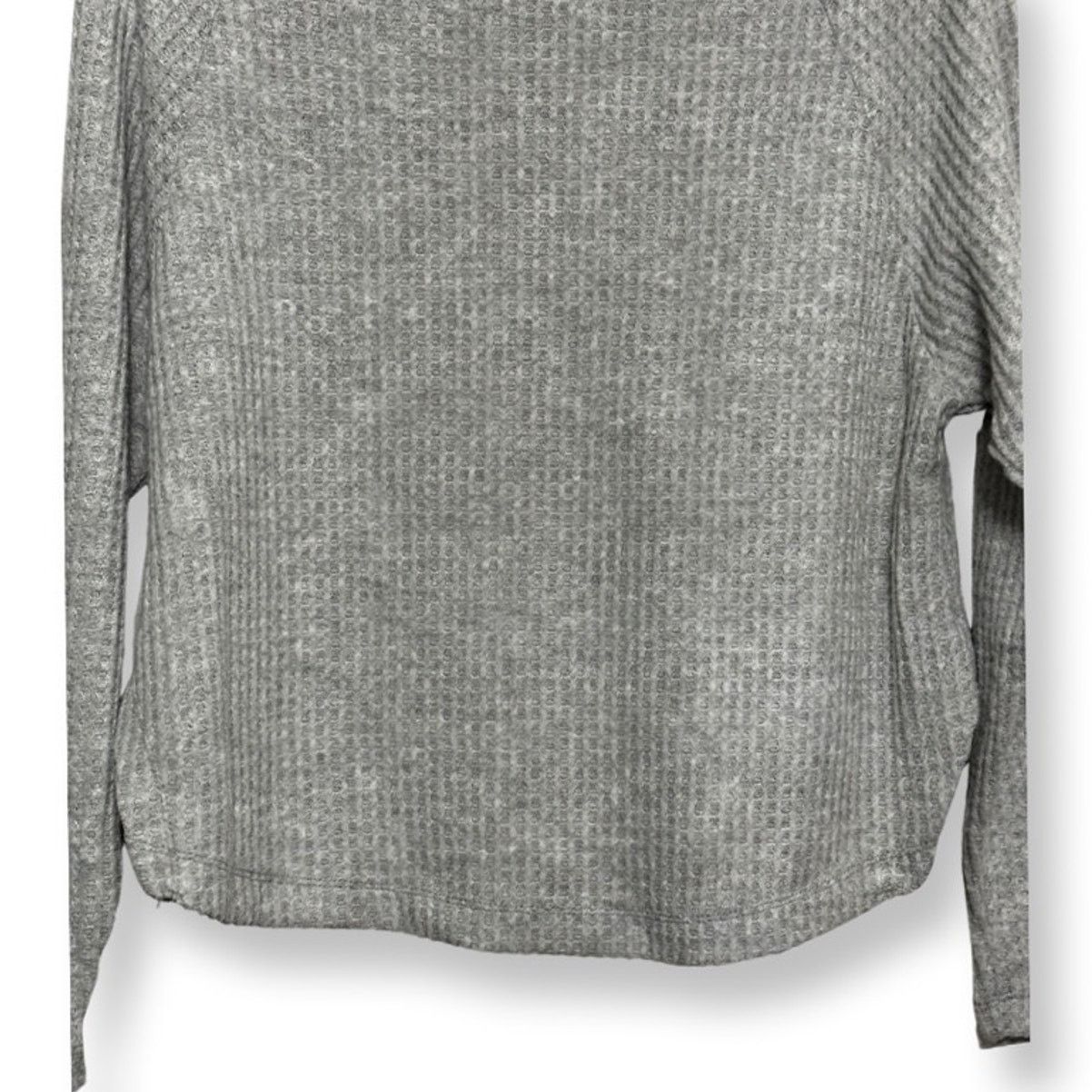 BP. BP Top Heathered Waffle Knit Henley Long Sleeve Gray XS NWOT Size XS / US 0-2 / IT 36-38 - 6 Thumbnail