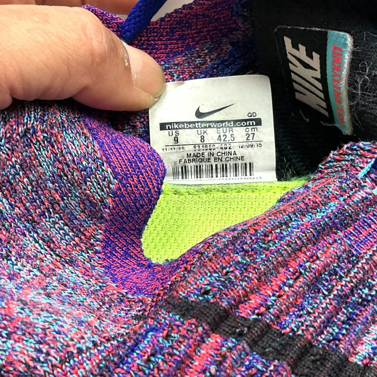 Nike Nike Free RN Flyknit "Concord Bright Crimson" Size US 9 / EU 42 - 18 Thumbnail