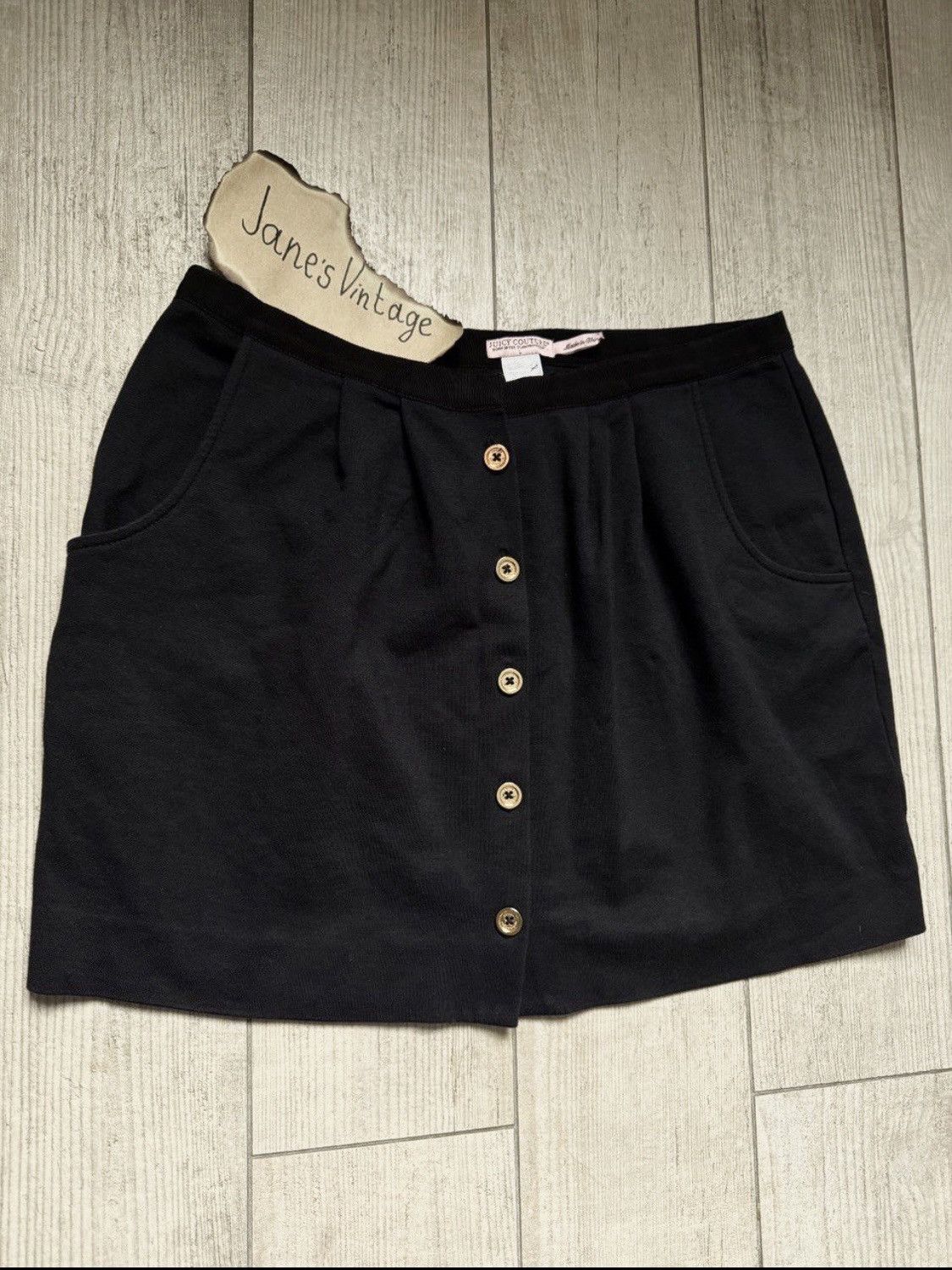 Juicy Couture Juicy Couture Dark Blue Skirt with Gold Buttons Size 34" / US 12 / IT 48 - 1 Thumbnail