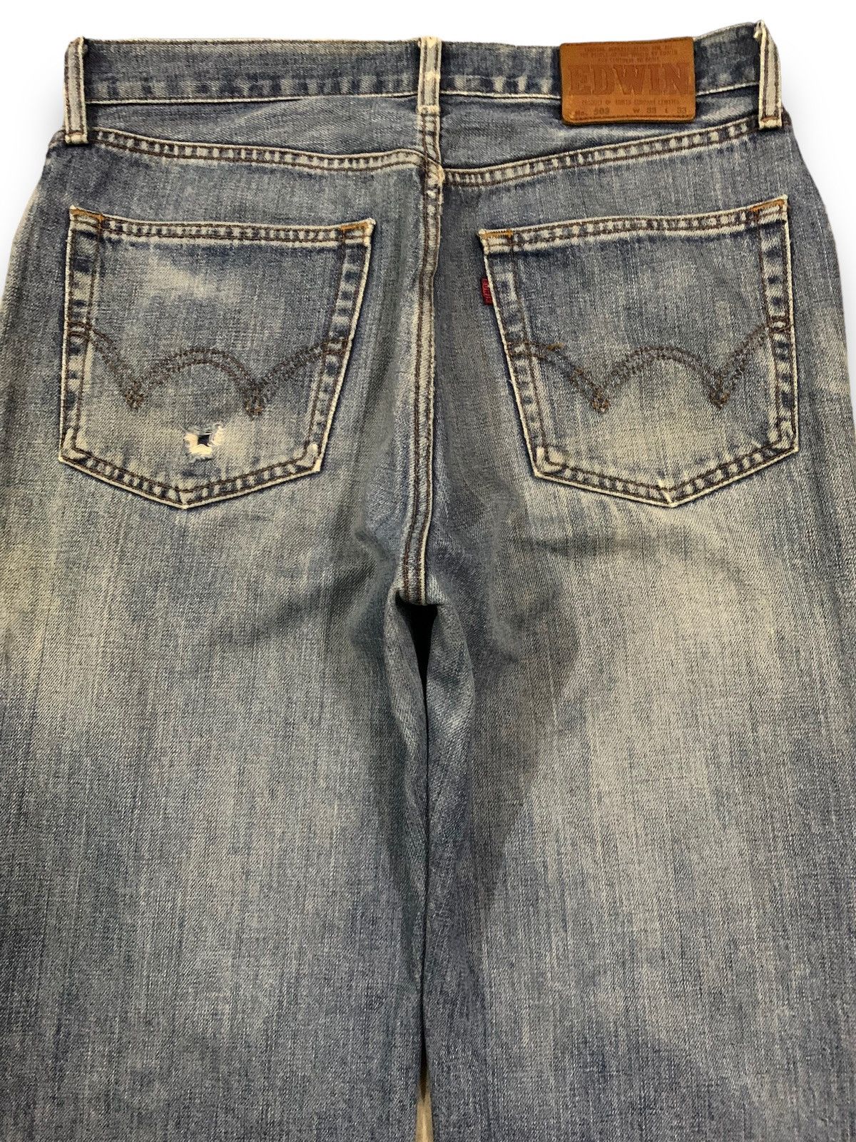 Edwin Vintage Edwin 503 Loose Fit Heavy Distressed Grunge Jeans Size US 32 / EU 48 - 11 Thumbnail