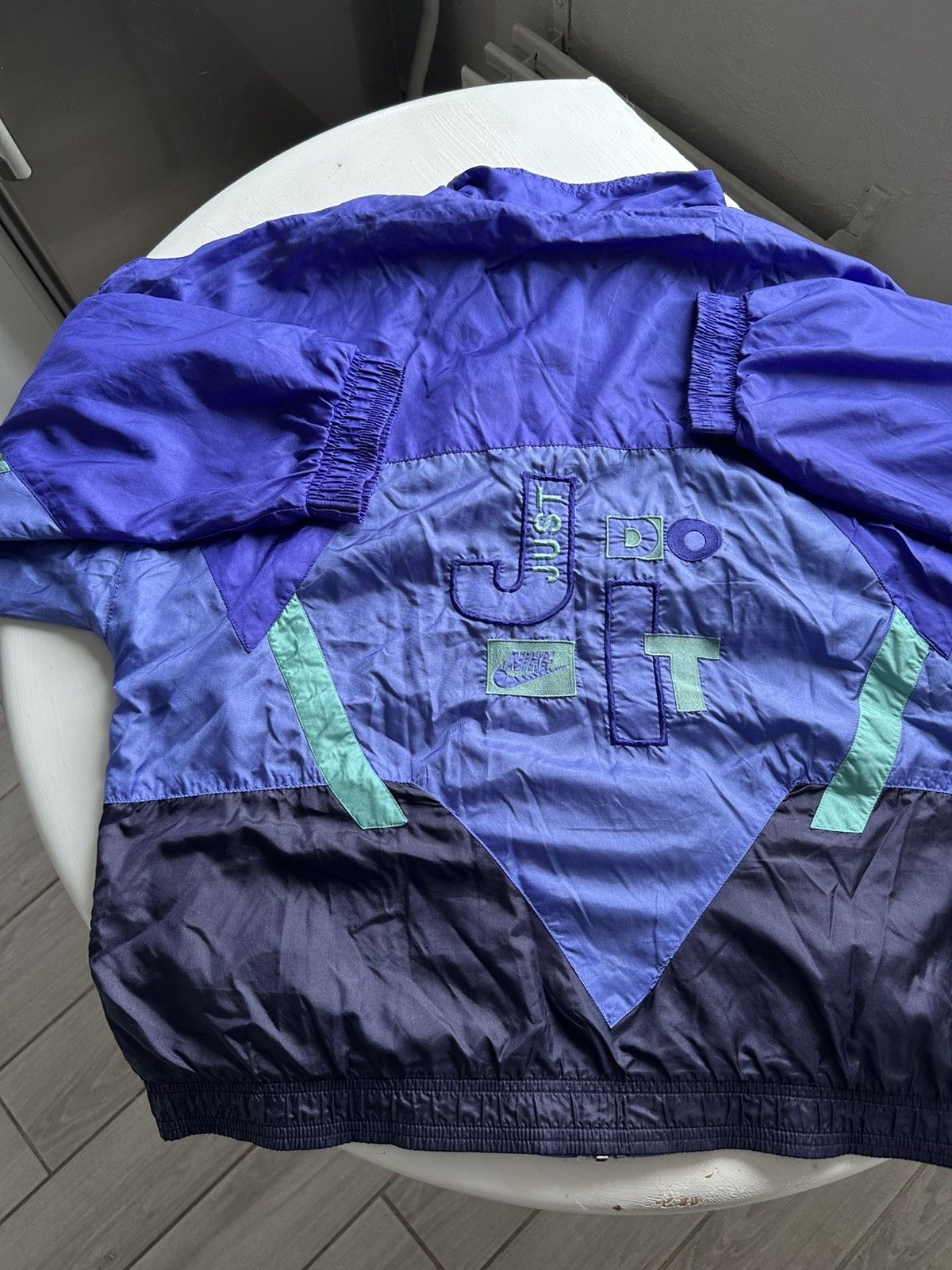 Nike × Vintage Vintage Nike Track Sweatshirt 90s Oversized Multi Size US L / EU 52-54 / 3 - 10 Thumbnail