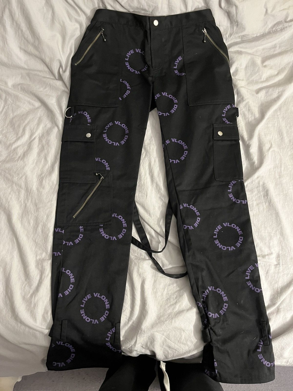 Vlone Vlone black and purple bondage pants Size US 30 / EU 46 - 1 Thumbnail