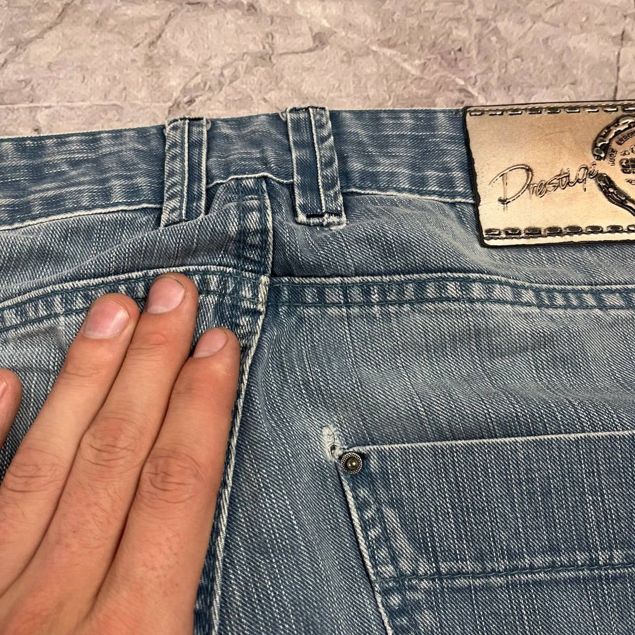 Japanese Brand Jeans Dirty Pants Faded Crash Denim Thrashed Y2K Distressed Size US 33 - 6 Thumbnail