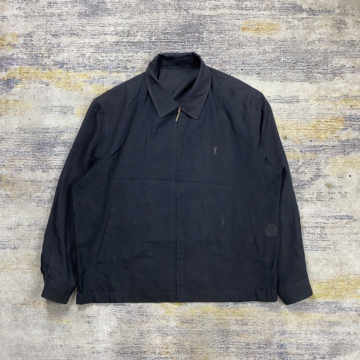vintage 90s Yves saint laurent work jacket black