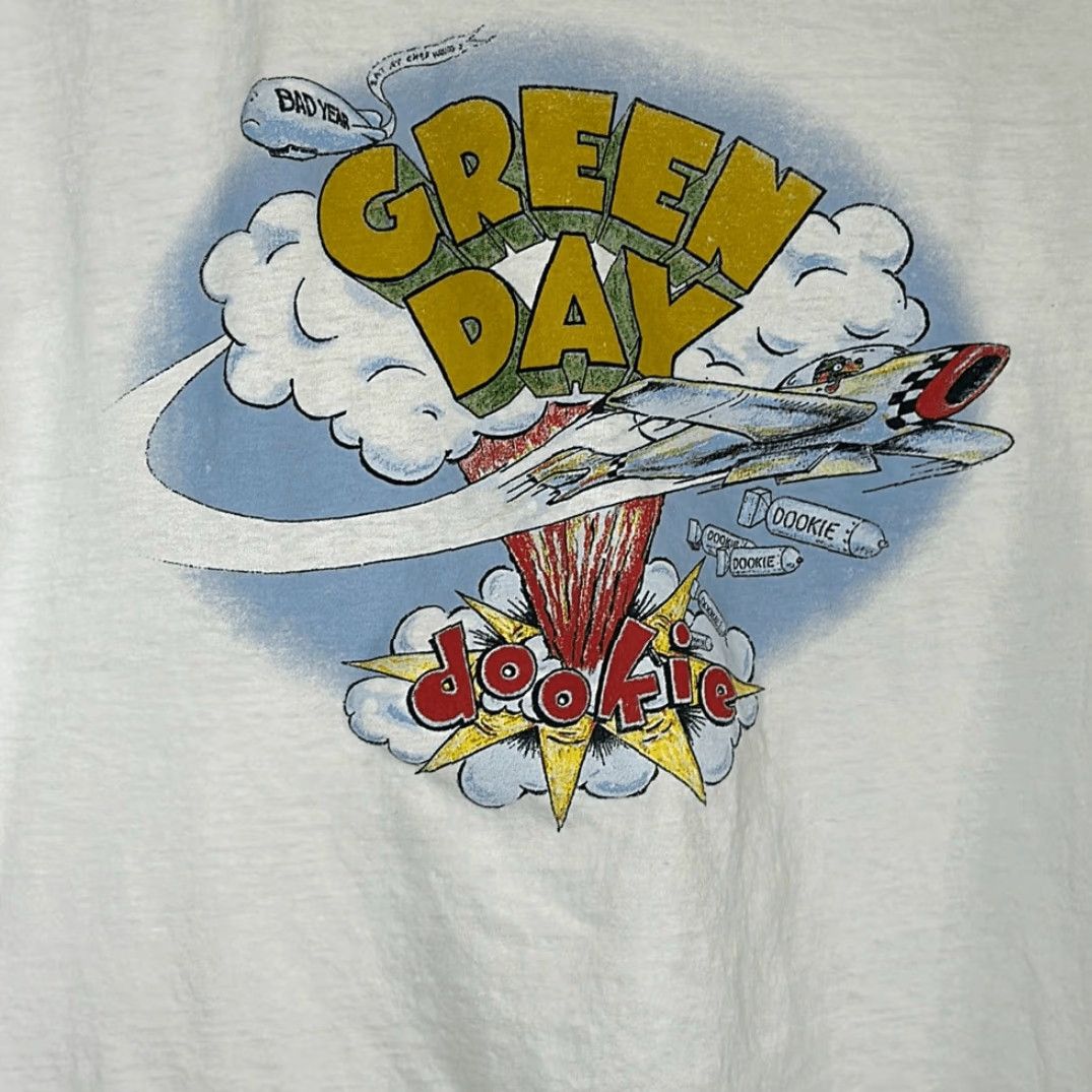 Vintage Green Day Mens White Short Sleeve Tshirt 2XL Dookie Shirt Size White Men Braves? Size US XXL / EU 58 / 5 - 2 Thumbnail