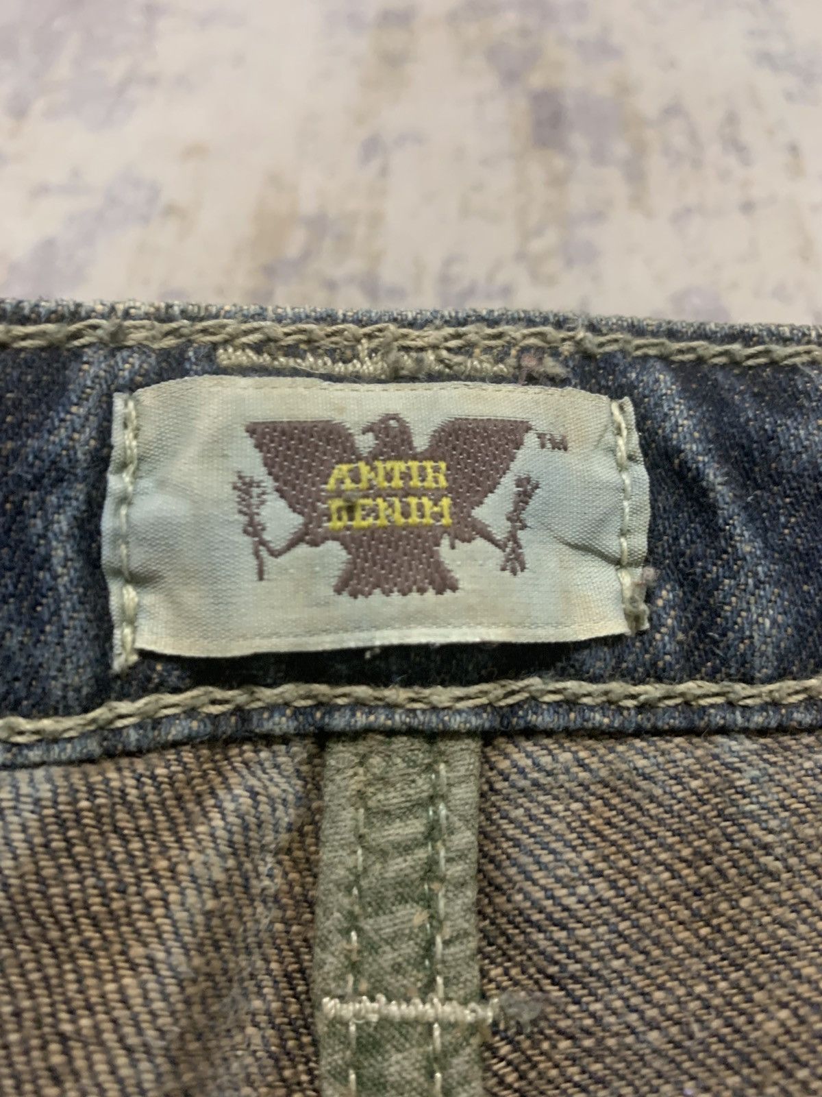 If Six Was Nine Vintage Antik Denim Ripped Mudwash Oversize Distress Denim Size US 41 - 16 Thumbnail
