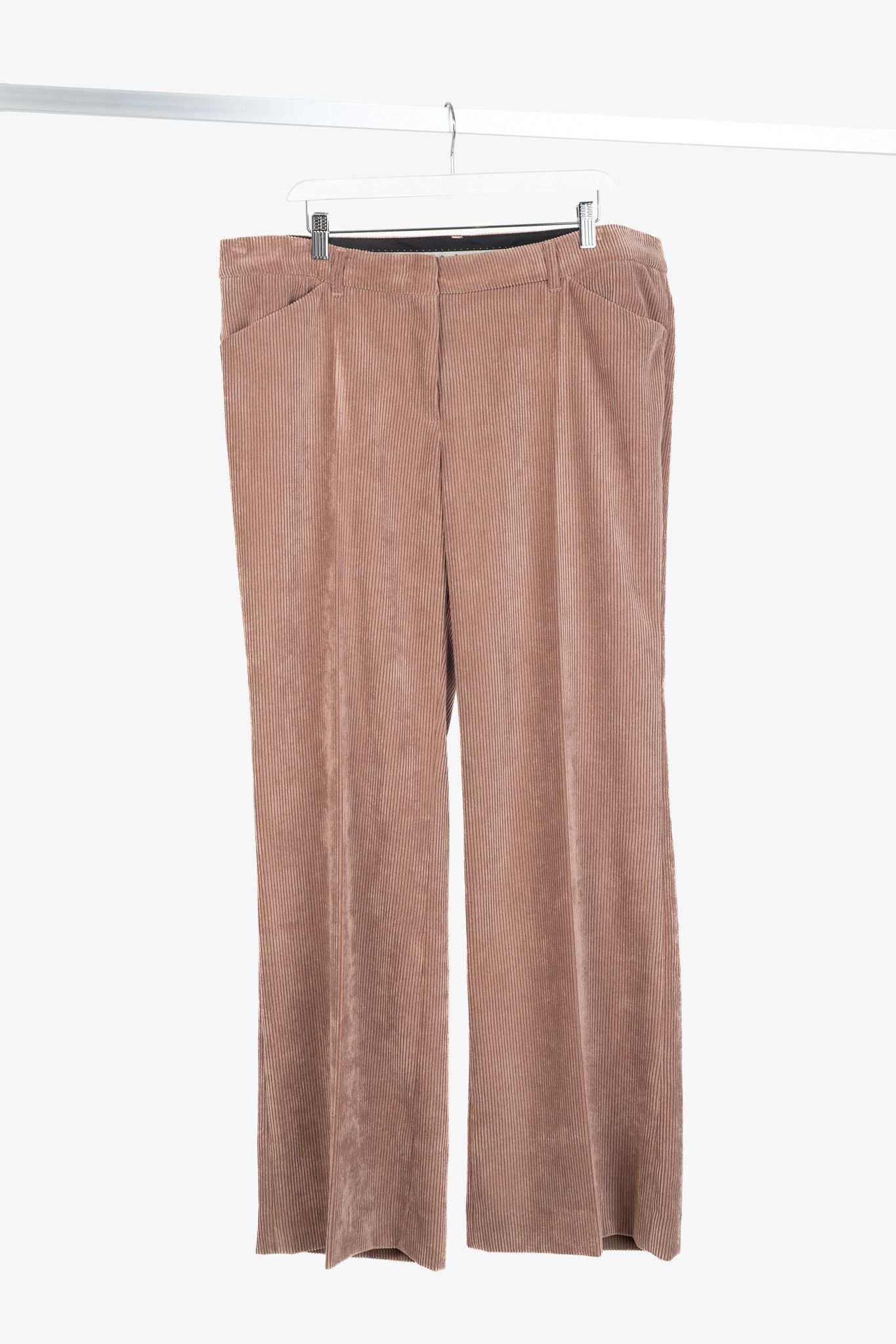 Luisa Cerano Luisa Cerano Pink Corduroy Bootcut Pants Size 38" / US 16 / IT 52 - 1 Thumbnail