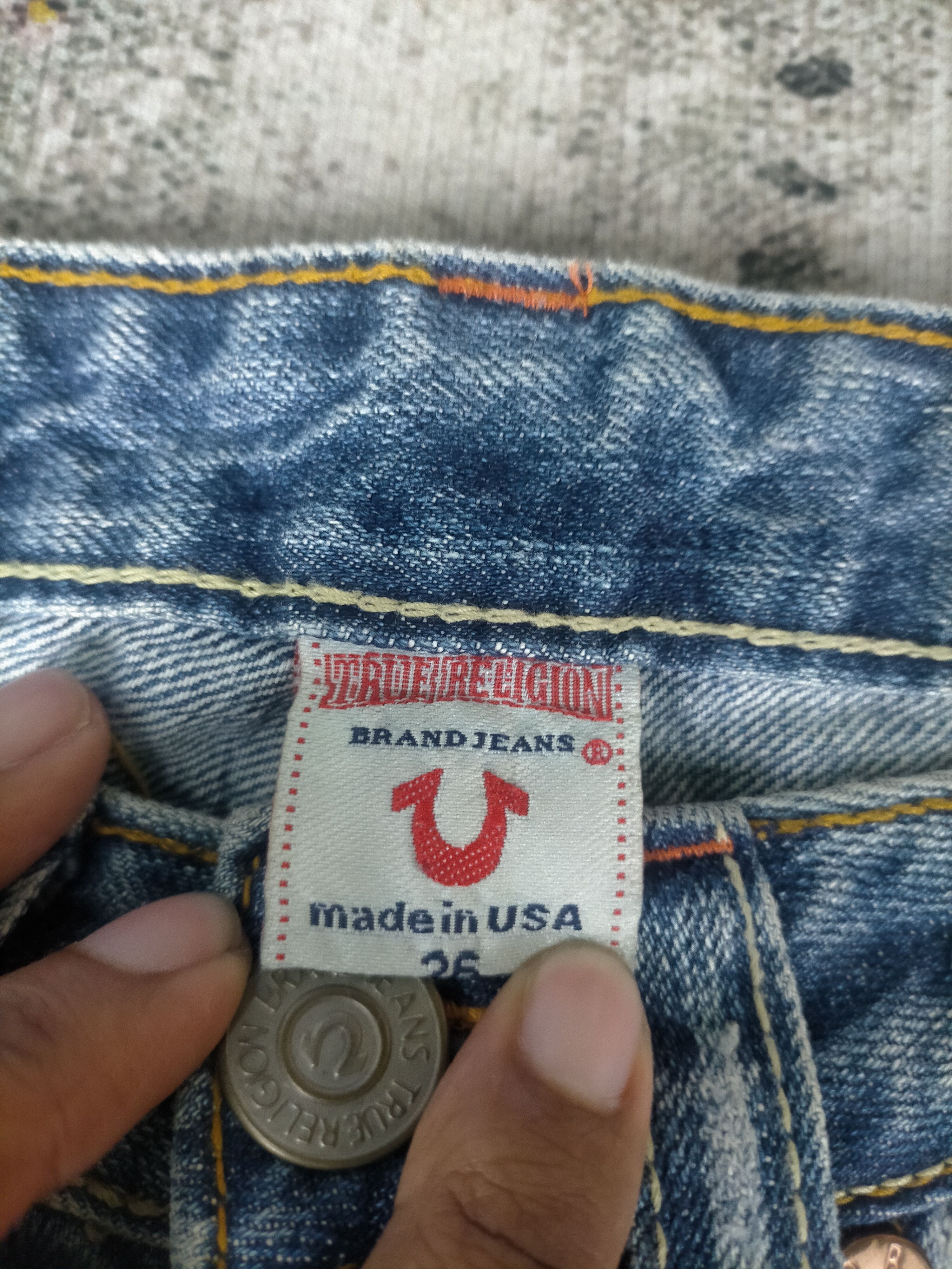 Tornado Mart 🔥90s Flared Vintage True Religion Ripped Jeans Size 26" / US 2 / IT 38 - 6 Thumbnail