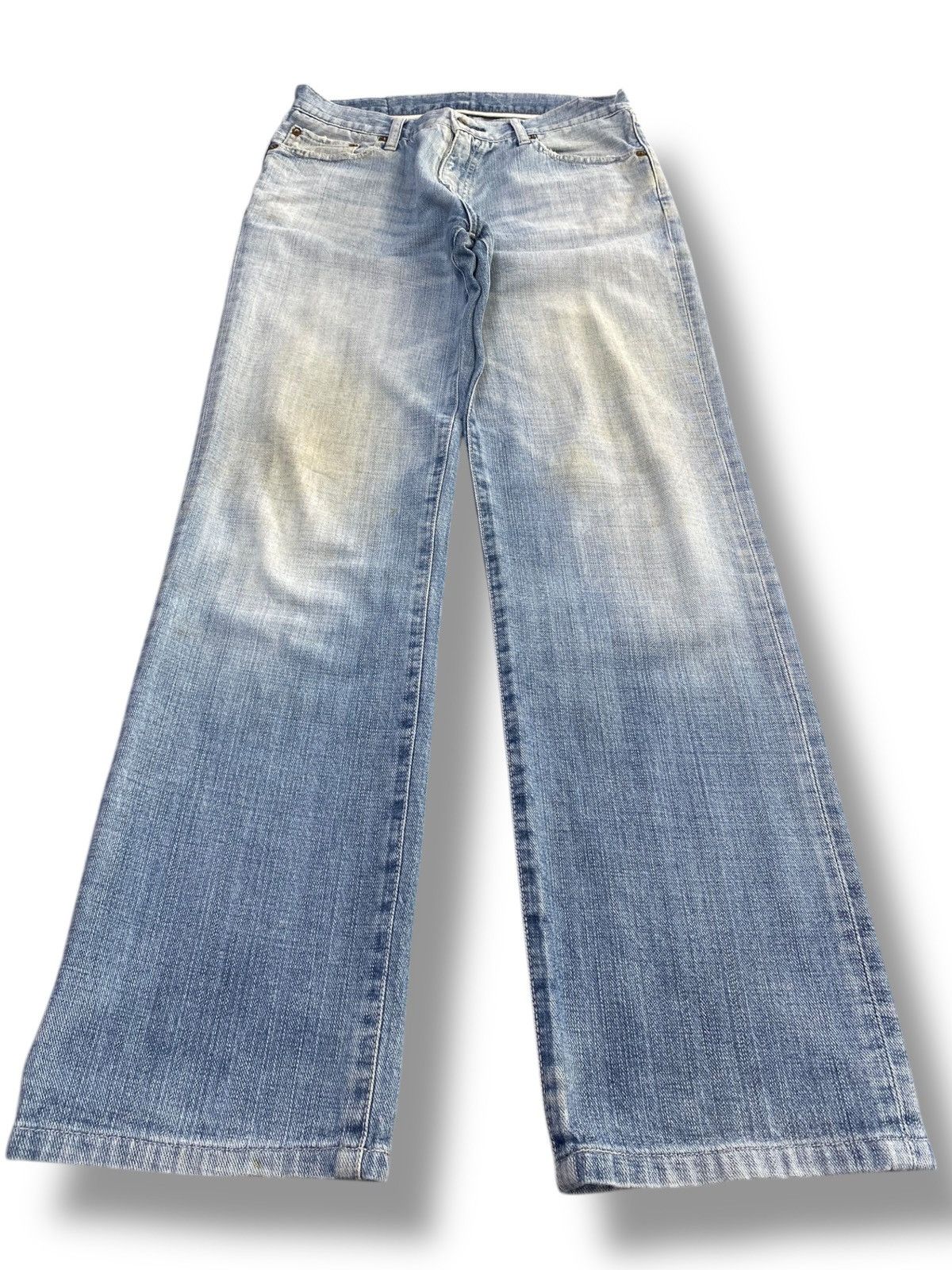 Japanese Brand Japanese Brand Blue Faded Wash Style Loose Jeans Size US 30 / EU 46 - 1 Thumbnail