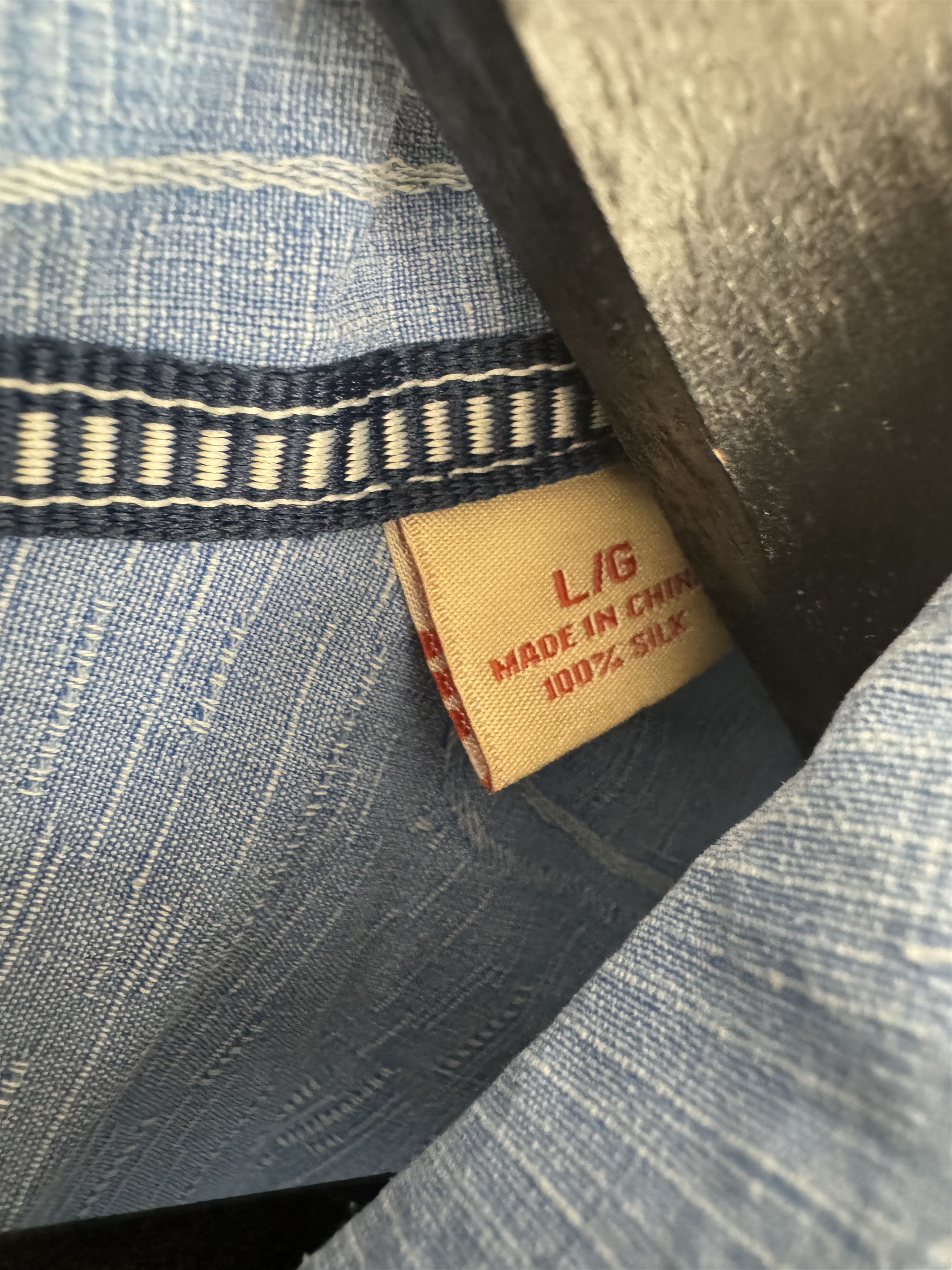 Tommy Bahama Silk Tommy Bahama steel blue geometric shirt L Size US L / EU 52-54 / 3 - 5 Thumbnail