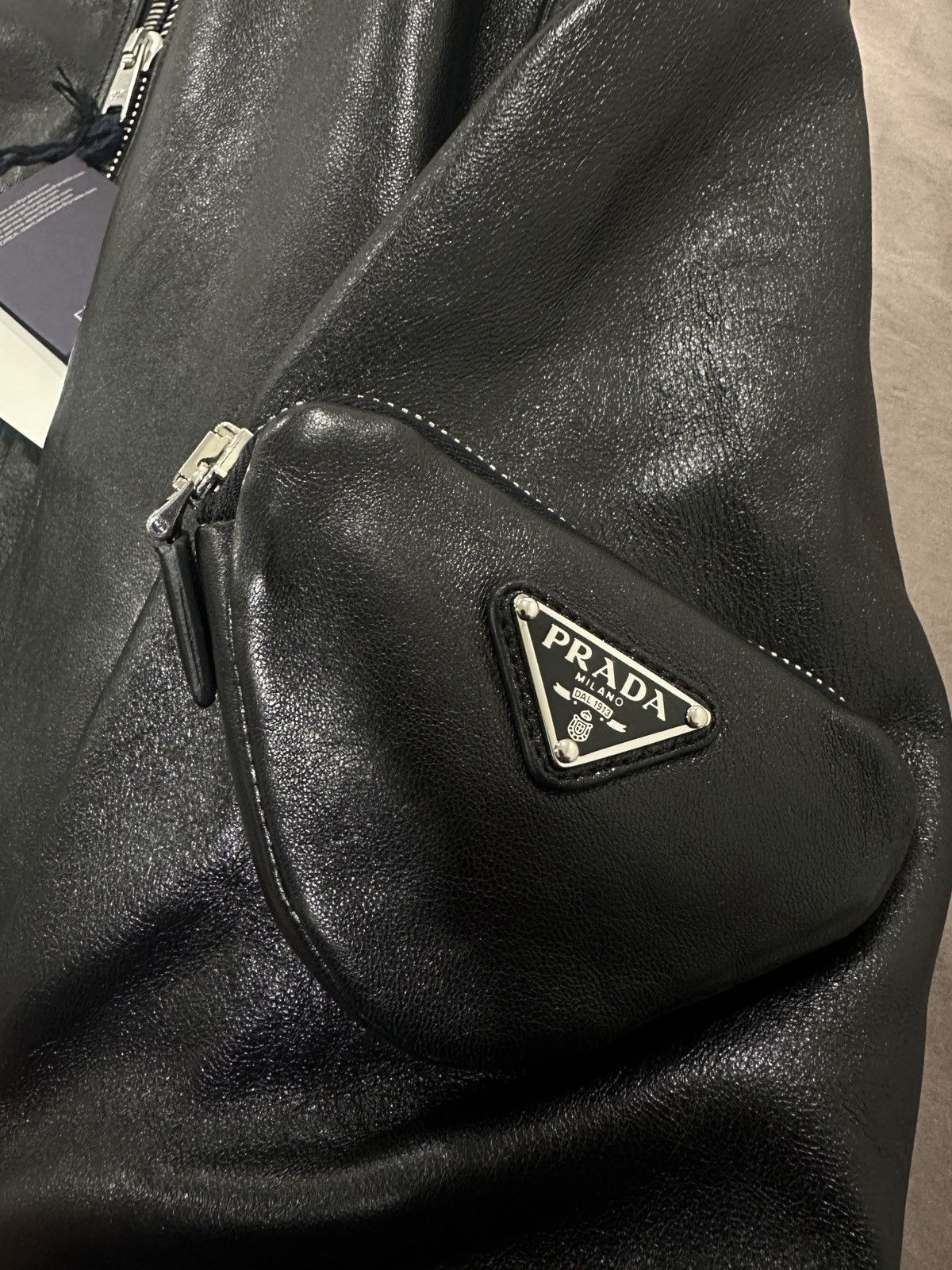 Prada Prada x Raf Simons Nappa Leather Bomber Jacket Size US L / EU 52-54 / 3 - 3 Thumbnail