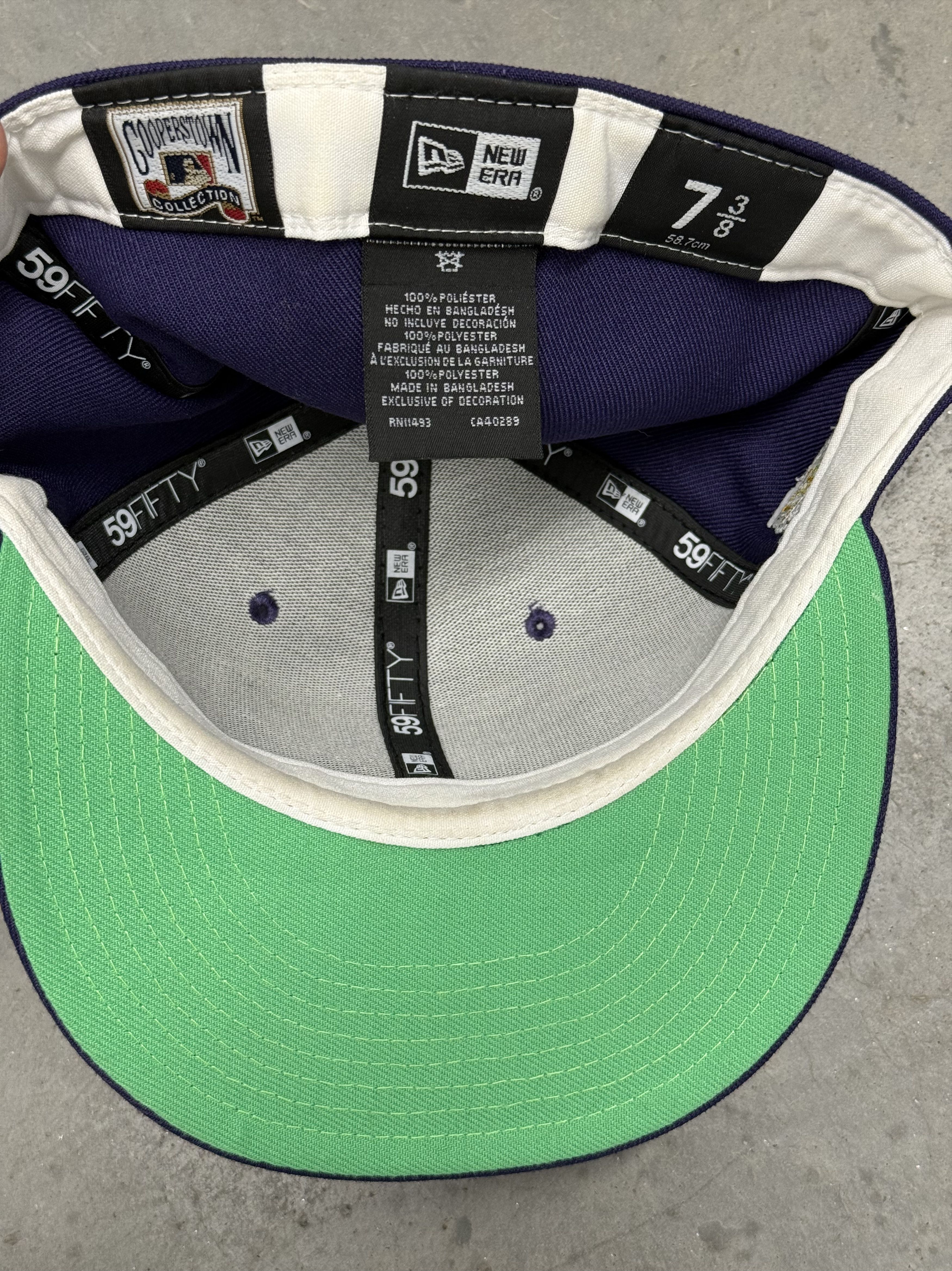 Hat Club 7 3/8 Tampa Bay Devil Rays Hat Club w/ Inaugural Patch TB Size ONE SIZE - 8 Thumbnail