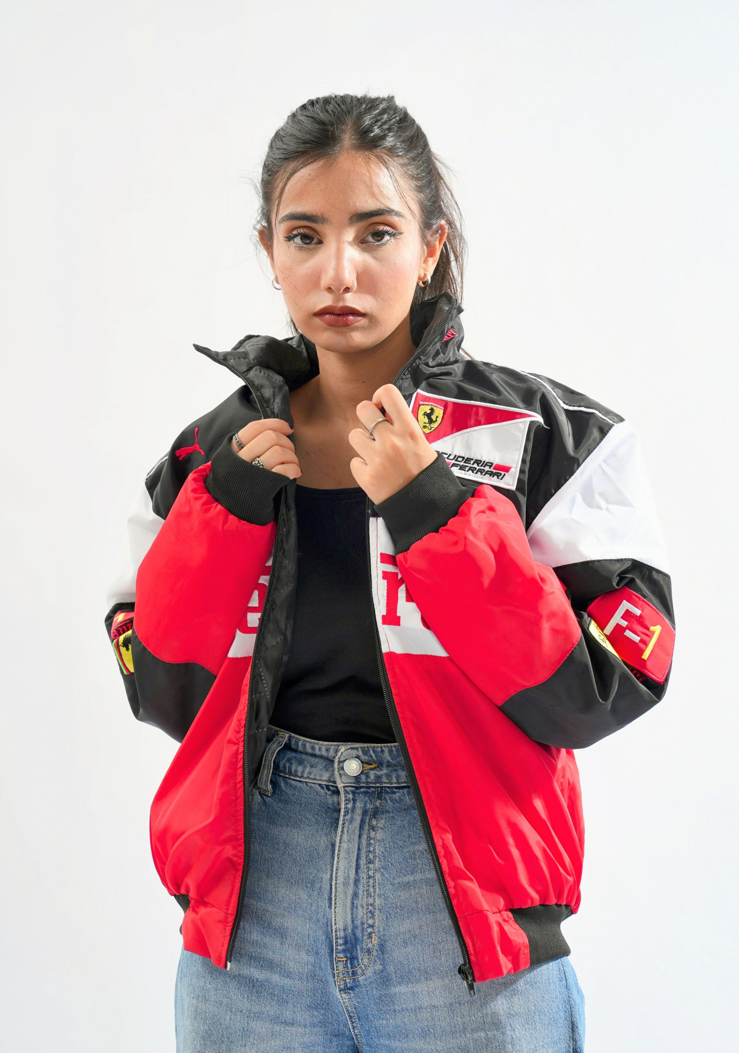 Ferrari 🔥 FERRARI ADULT F1 RACING JACKET VINTAGE EBROIDERED COTTON Size US XL / EU 56 / 4 - 5 Thumbnail