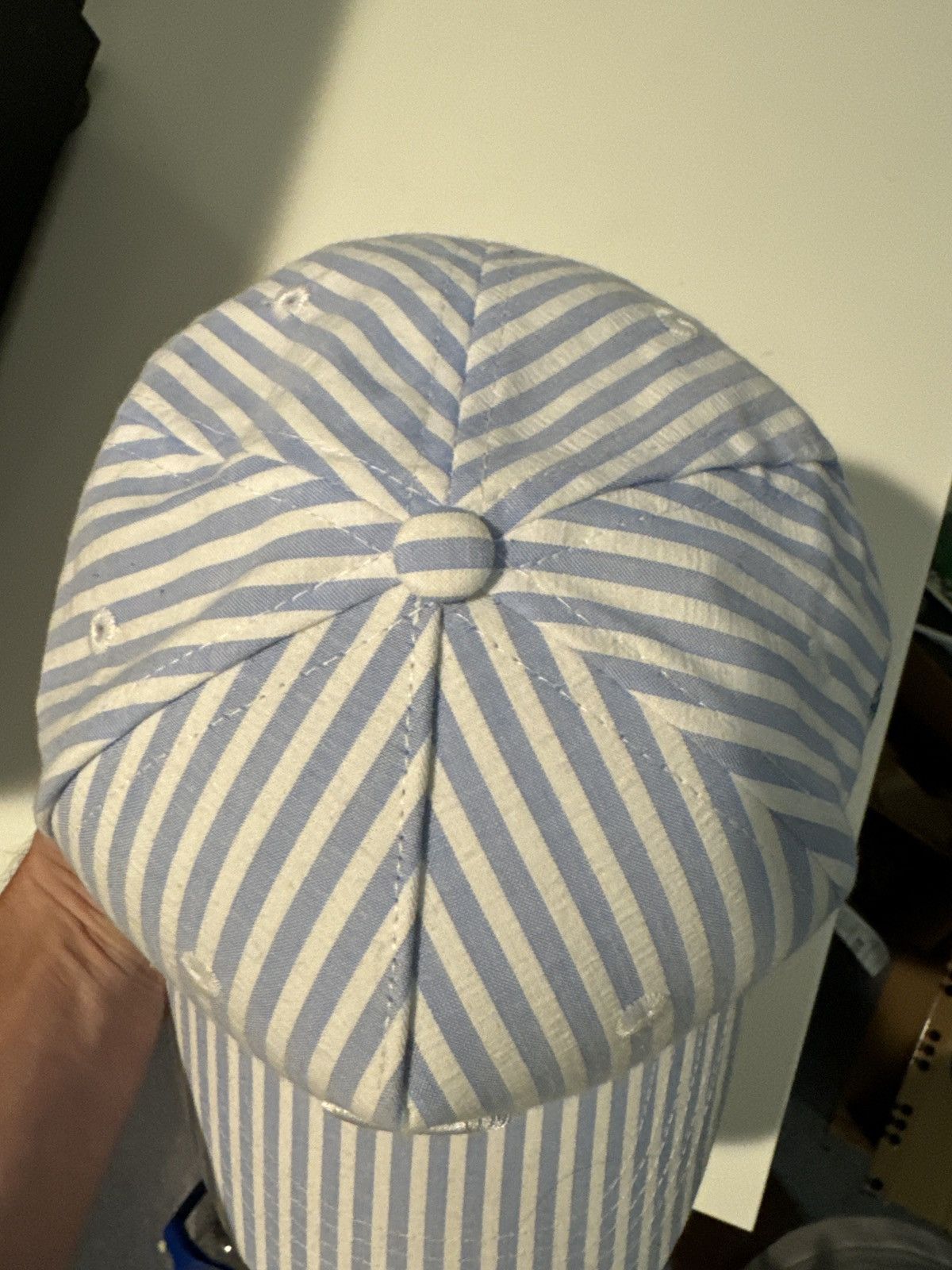 Shmeel Shmeel S Logo Seersucker Hat Size ONE SIZE - 5 Thumbnail