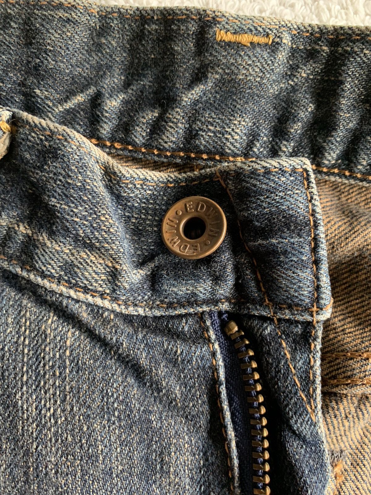 Japanese Brand × Kapital × Vintage VINTAGE EDWIN 505ZX SELVEDGE FADED&RUSTY DISTRESSED DENIM Size US 30 / EU 46 - 14 Thumbnail