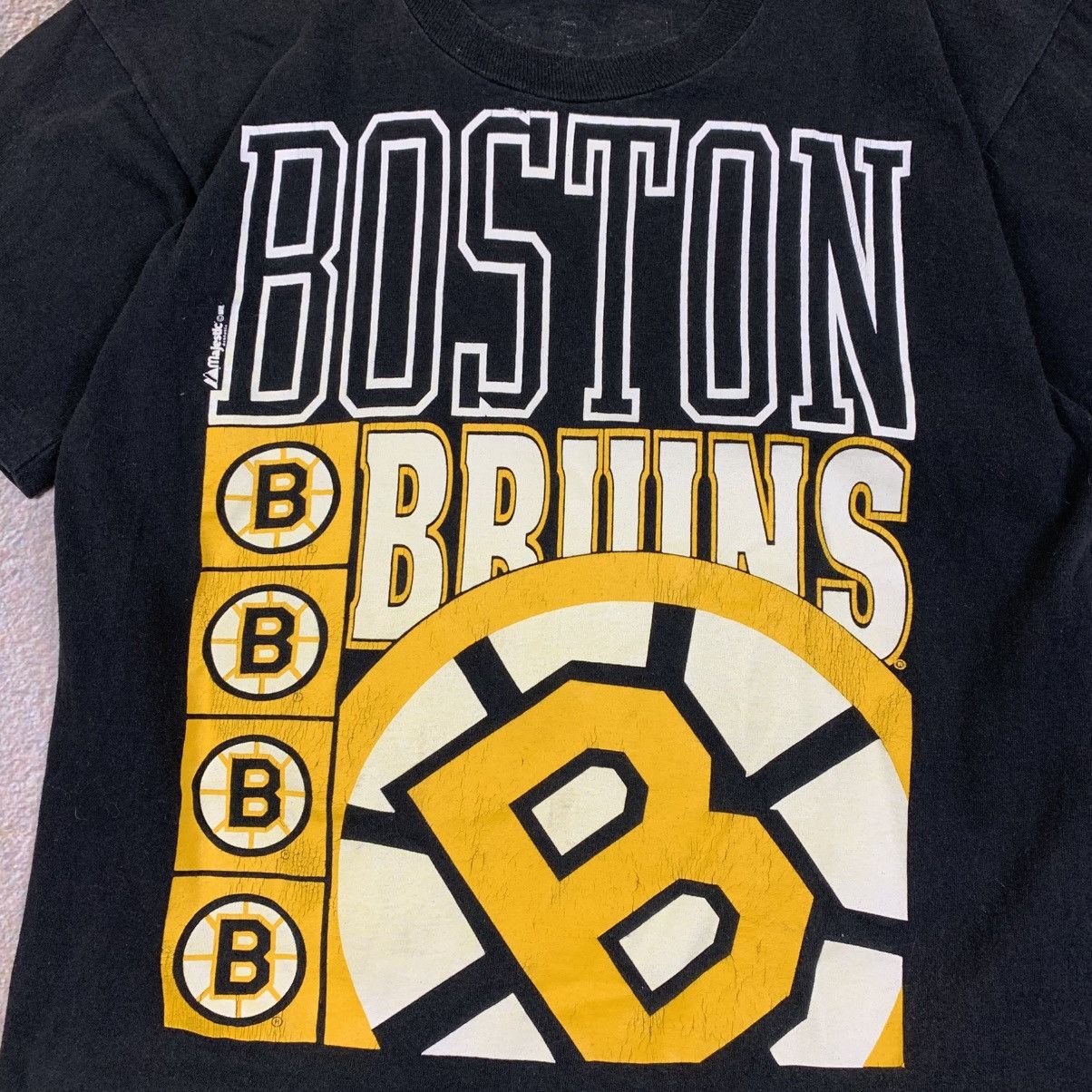 Vintage Boston Bruins 90s Majestic T Shirt Size US L / EU 52-54 / 3 - 2 Thumbnail