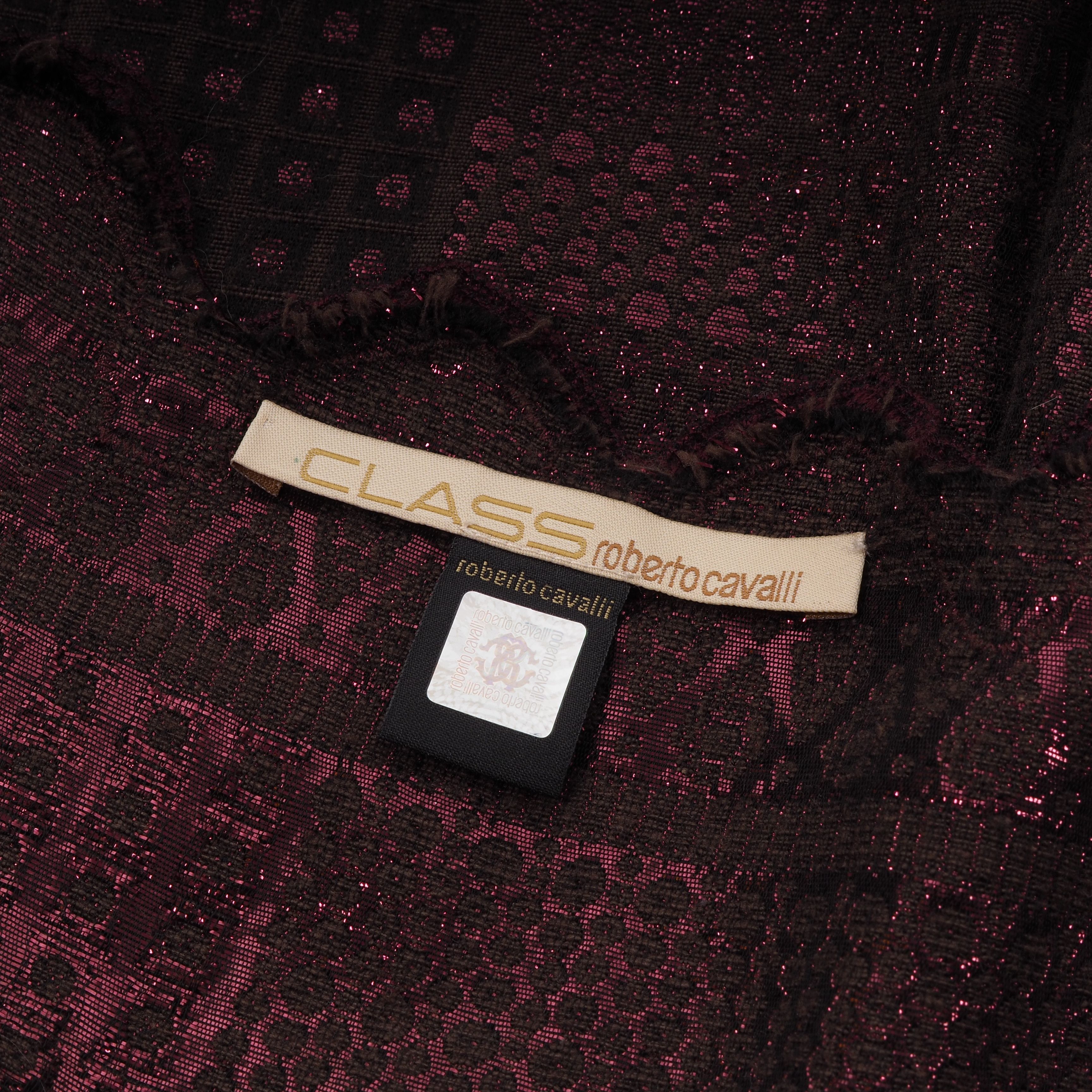 Roberto Cavalli Roberto Cavalli Class Vintage Jacquard Belted Lace Dress Size XS / US 0-2 / IT 36-38 - 4 Thumbnail