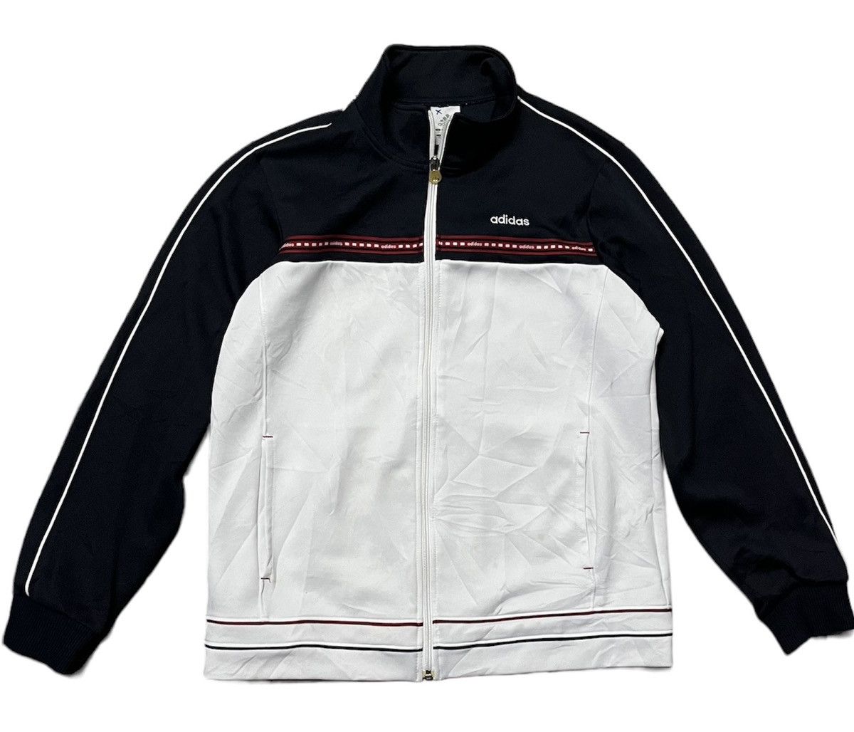 Adidas White And Black Jumper Adidas 80s Vintage Germany Track