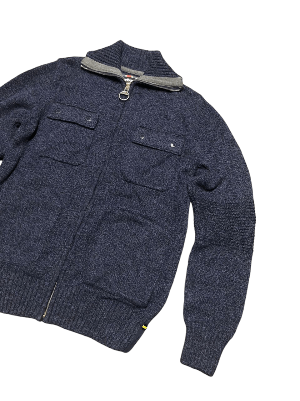 Barbour RARE🔥Barbour Motorcycle Knit Wool Zipper Jacket Size US M / EU 48-50 / 2 - 4 Thumbnail