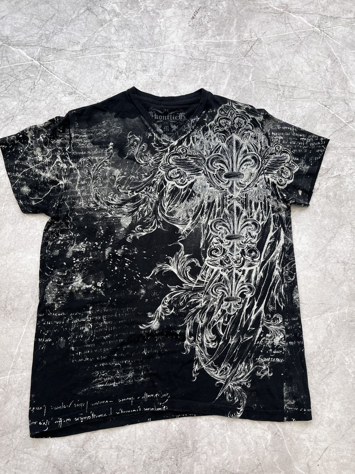 Affliction × Ed Hardy Sk8 FULL PRINT SKULL GRUNDE PUNK T-Shirt y2k affliction Size US M / EU 48-50 / 2 - 2 Thumbnail