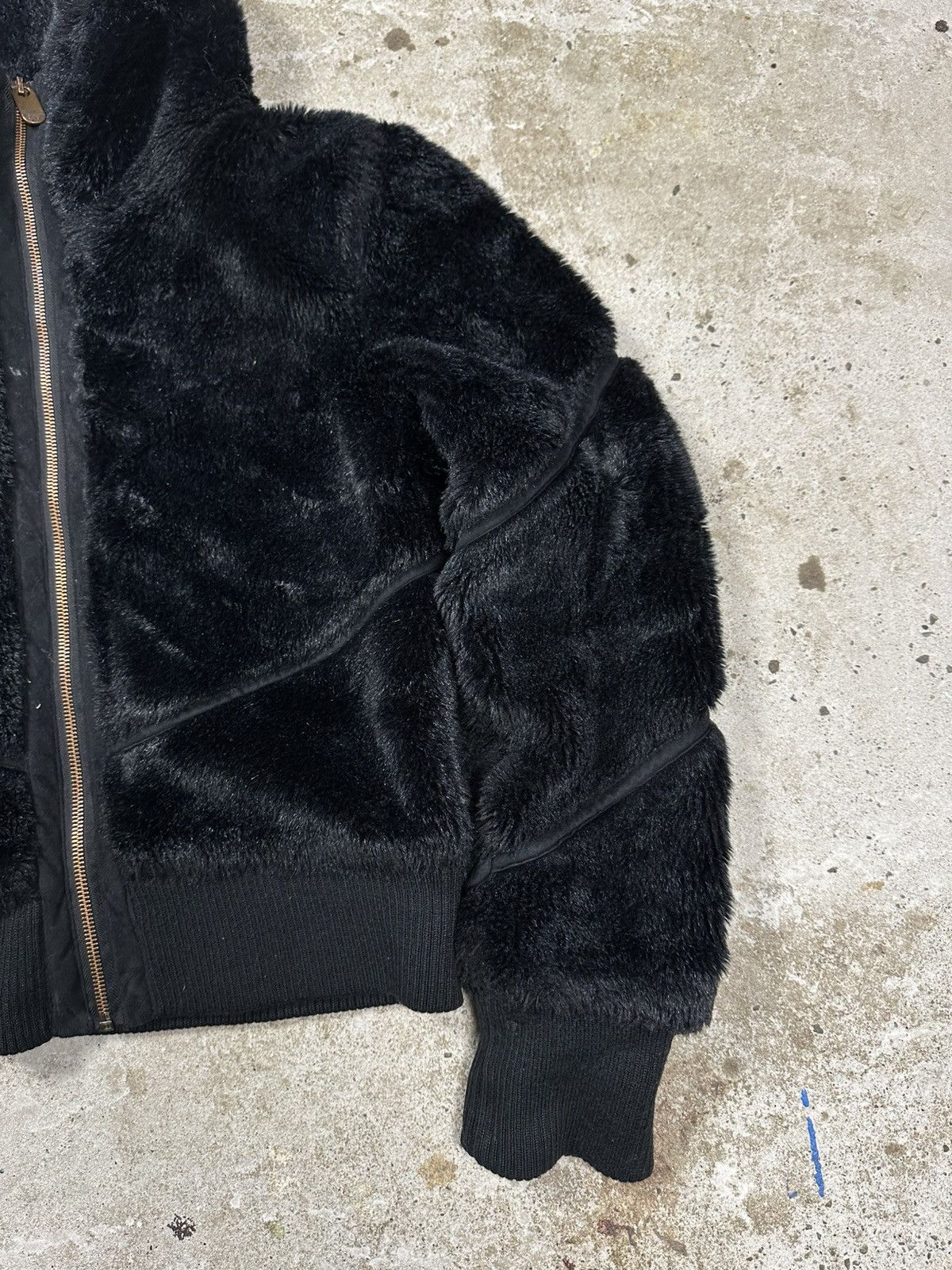 If Six Was Nine Vintage Y2K Faux Fur Japanese Style Black Boxy Bomber Jacket Size US S / EU 44-46 / 1 - 7 Thumbnail